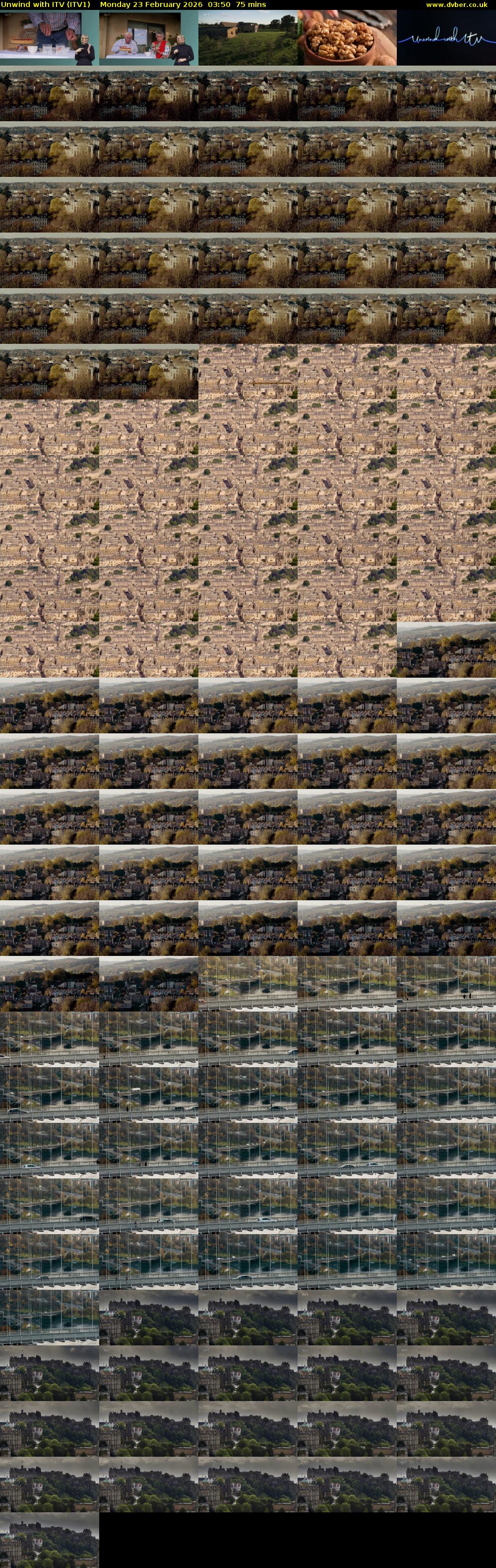 Unwind With ITV (ITV1) Monday 23 February 2026 03:50 - 05:05