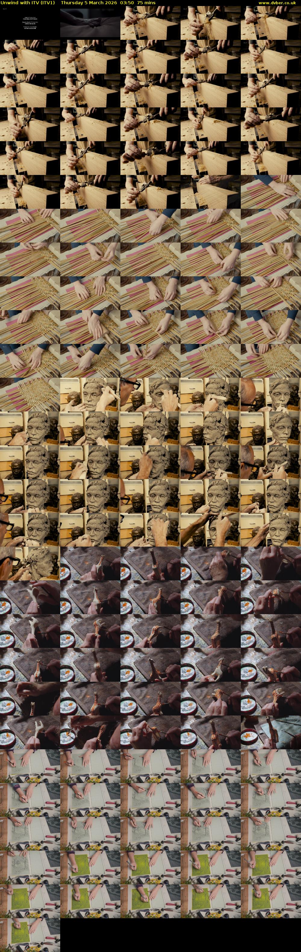 Unwind With ITV (ITV1) Thursday 5 March 2026 03:50 - 05:05