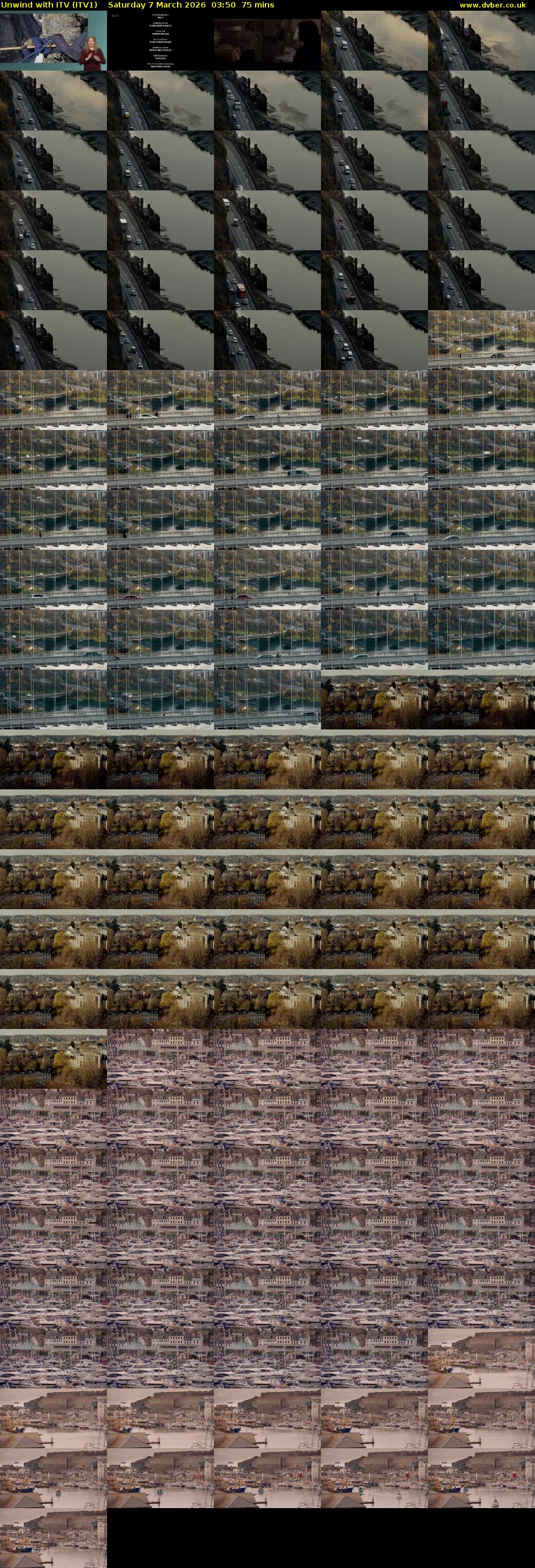 Unwind With ITV (ITV1) Saturday 7 March 2026 03:50 - 05:05