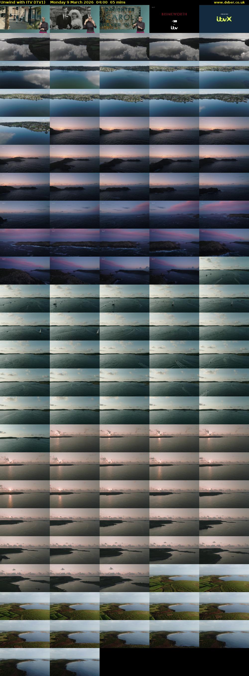 Unwind With ITV (ITV1) Monday 9 March 2026 04:00 - 05:05