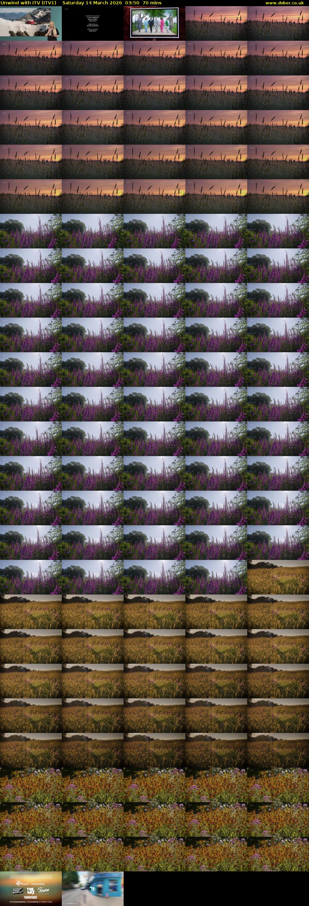 Unwind With ITV (ITV1) Saturday 14 March 2026 03:50 - 05:00