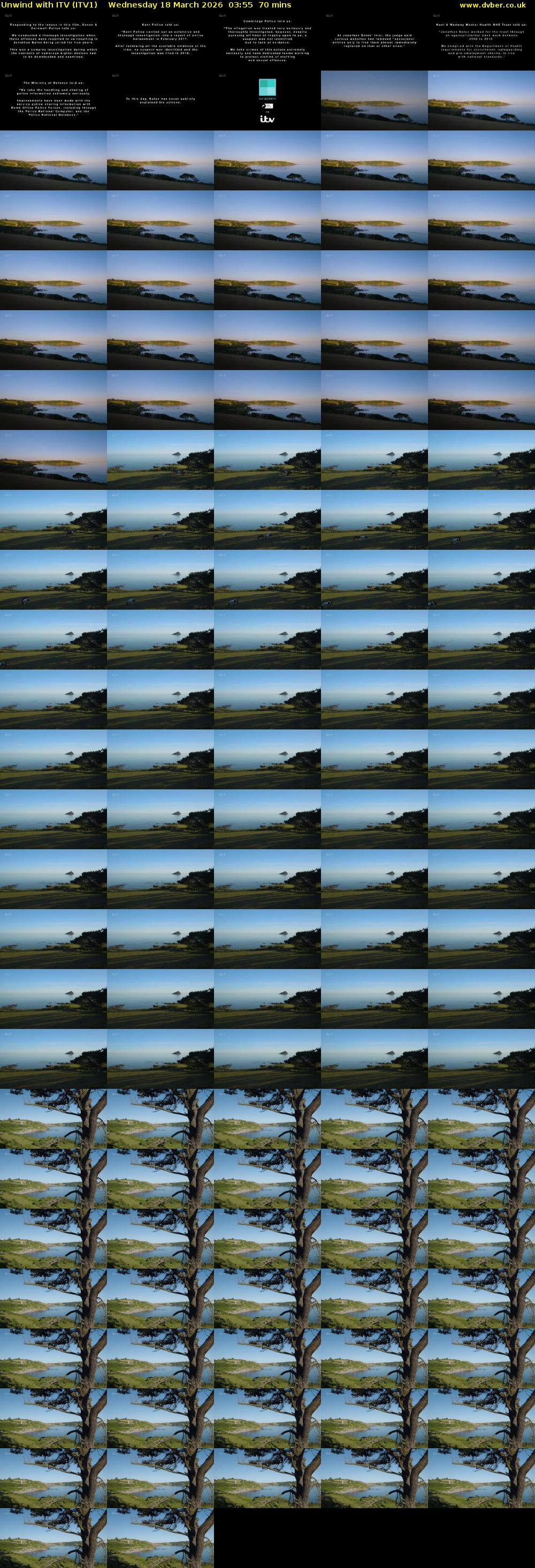 Unwind With ITV (ITV1) Wednesday 18 March 2026 03:55 - 05:05