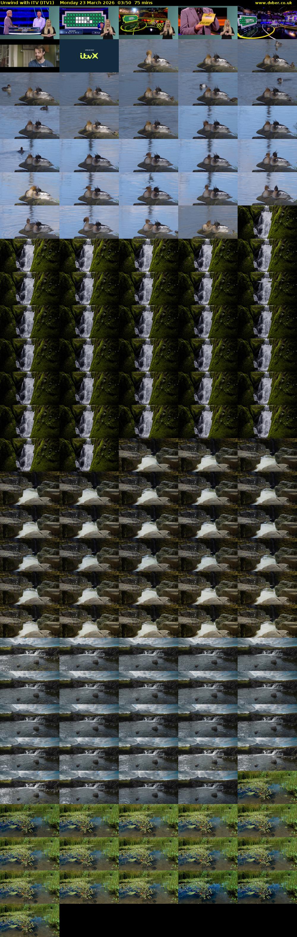 Unwind With ITV (ITV1) Monday 23 March 2026 03:50 - 05:05