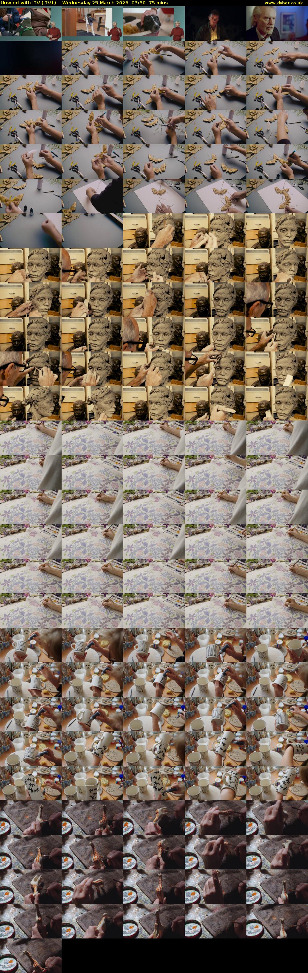 Unwind With ITV (ITV1) Wednesday 25 March 2026 03:50 - 05:05