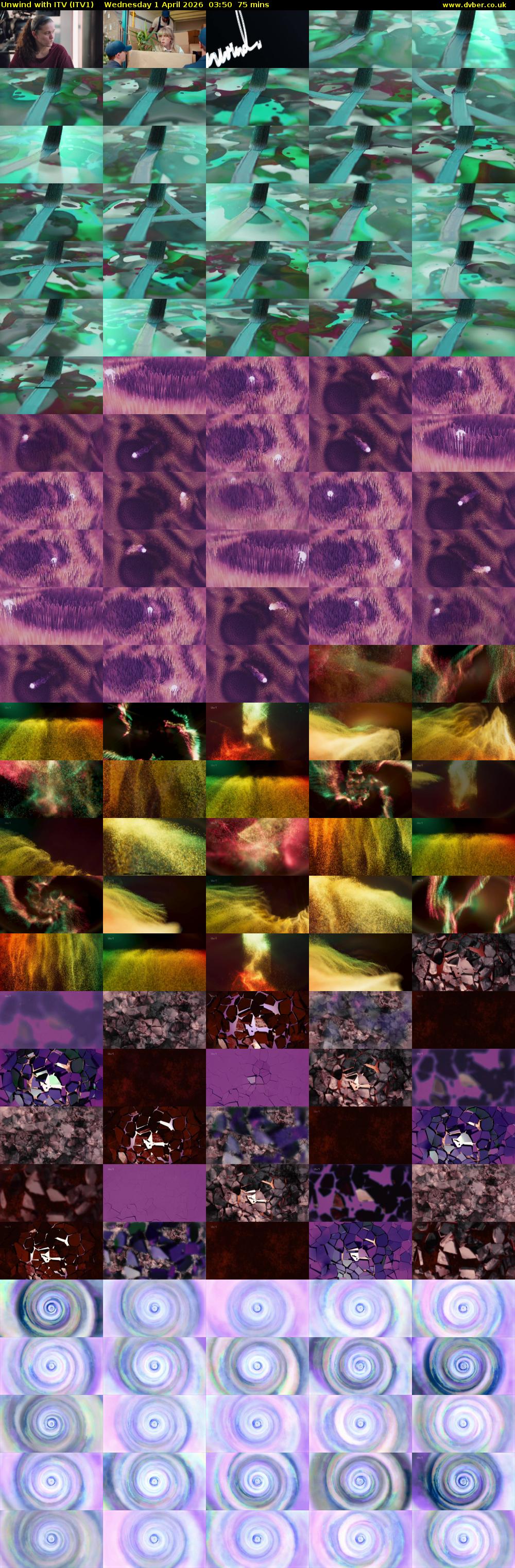 Unwind With ITV (ITV1) Wednesday 1 April 2026 03:50 - 05:05