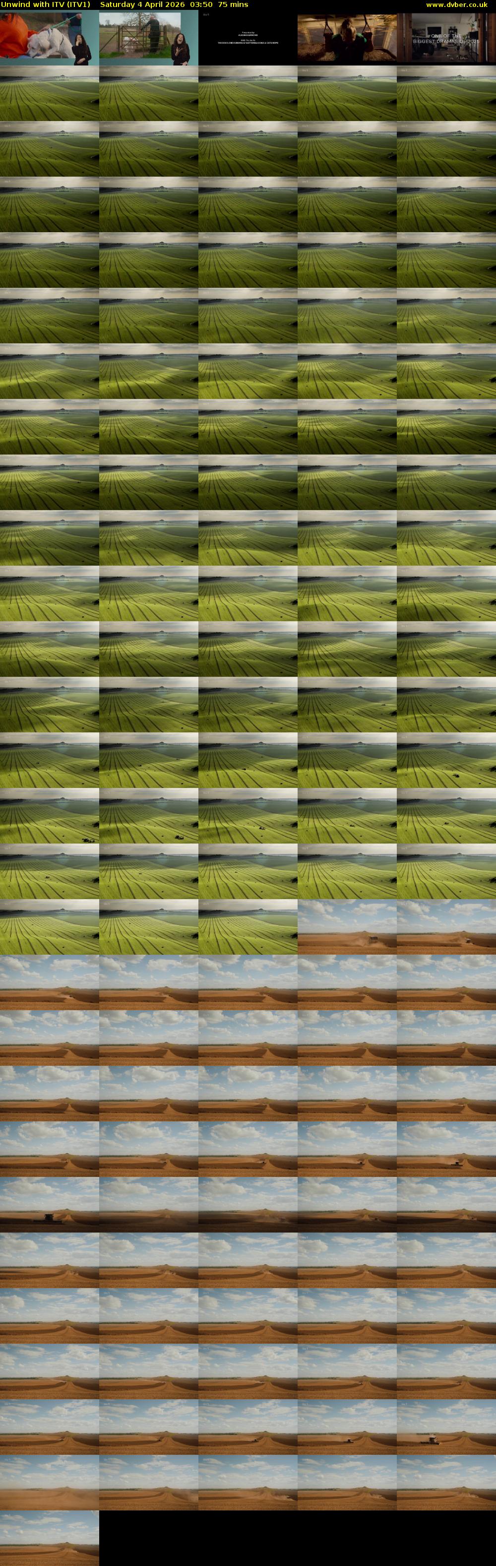 Unwind With ITV (ITV1) Saturday 4 April 2026 03:50 - 05:05