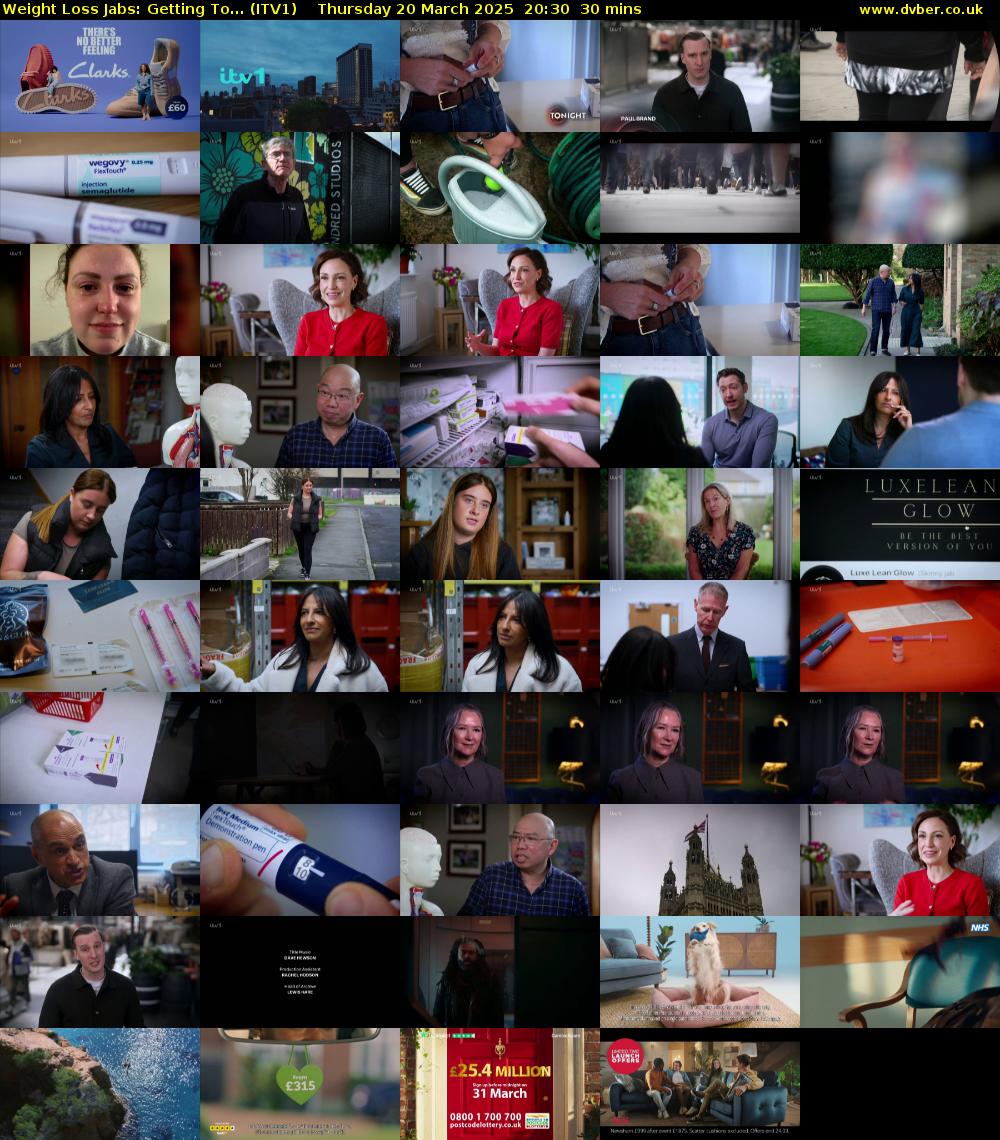 Weight Loss Jabs: Getting To... (ITV1) Thursday 20 March 2025 20:30 - 21:00