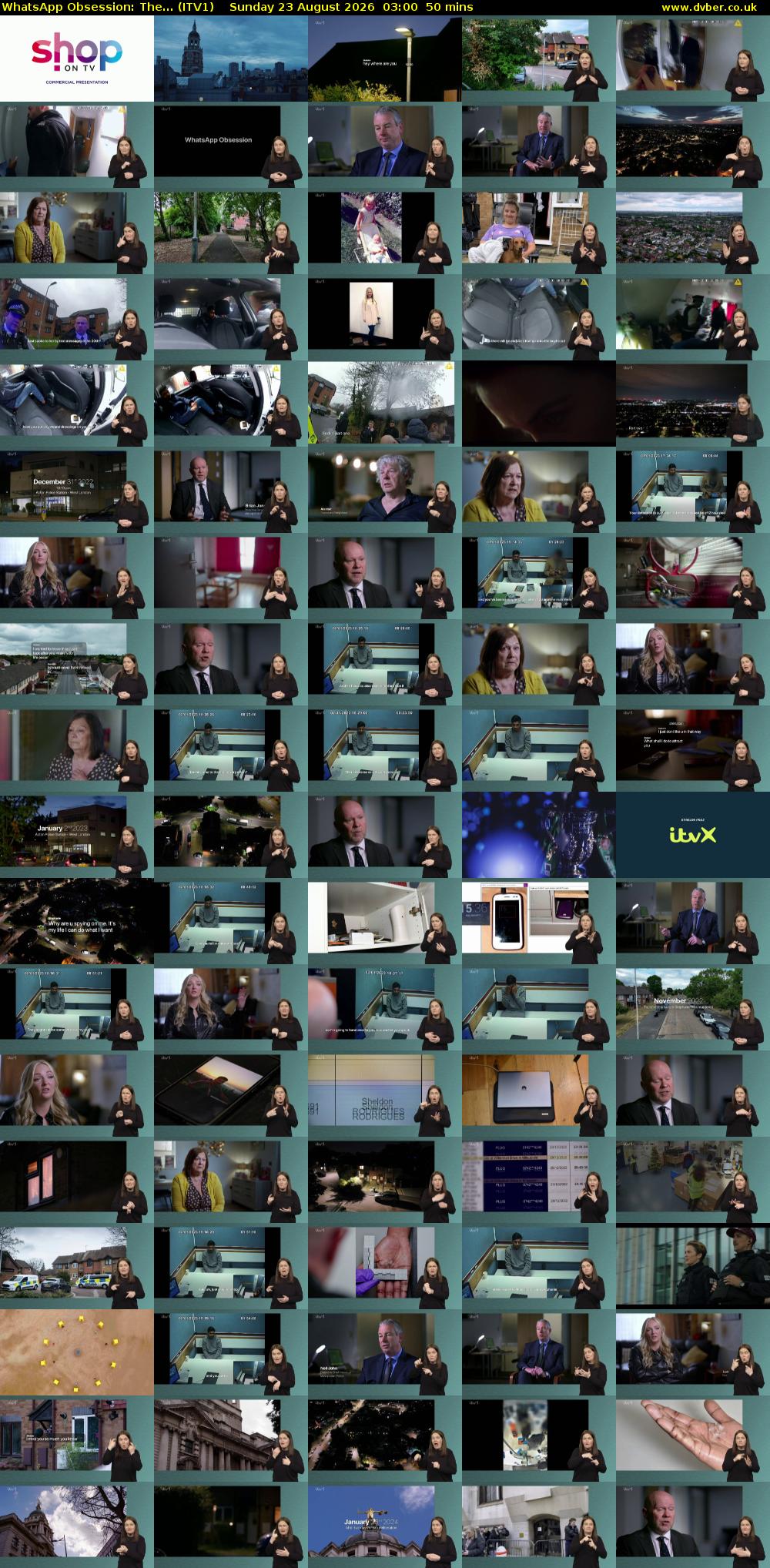 WhatsApp Obsession: The... (ITV1) Sunday 23 August 2026 03:00 - 03:50