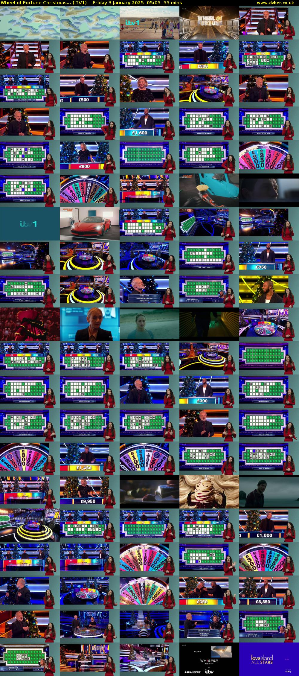 Wheel of Fortune Christmas... (ITV1) Friday 3 January 2025 05:05 - 06:00