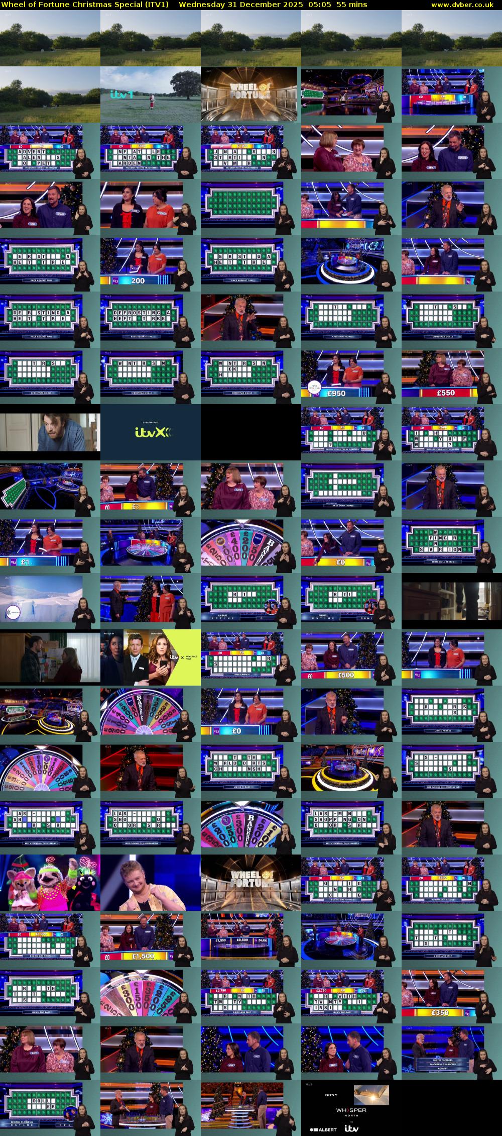 Wheel of Fortune Christmas Special (ITV1) Wednesday 31 December 2025 05:05 - 06:00