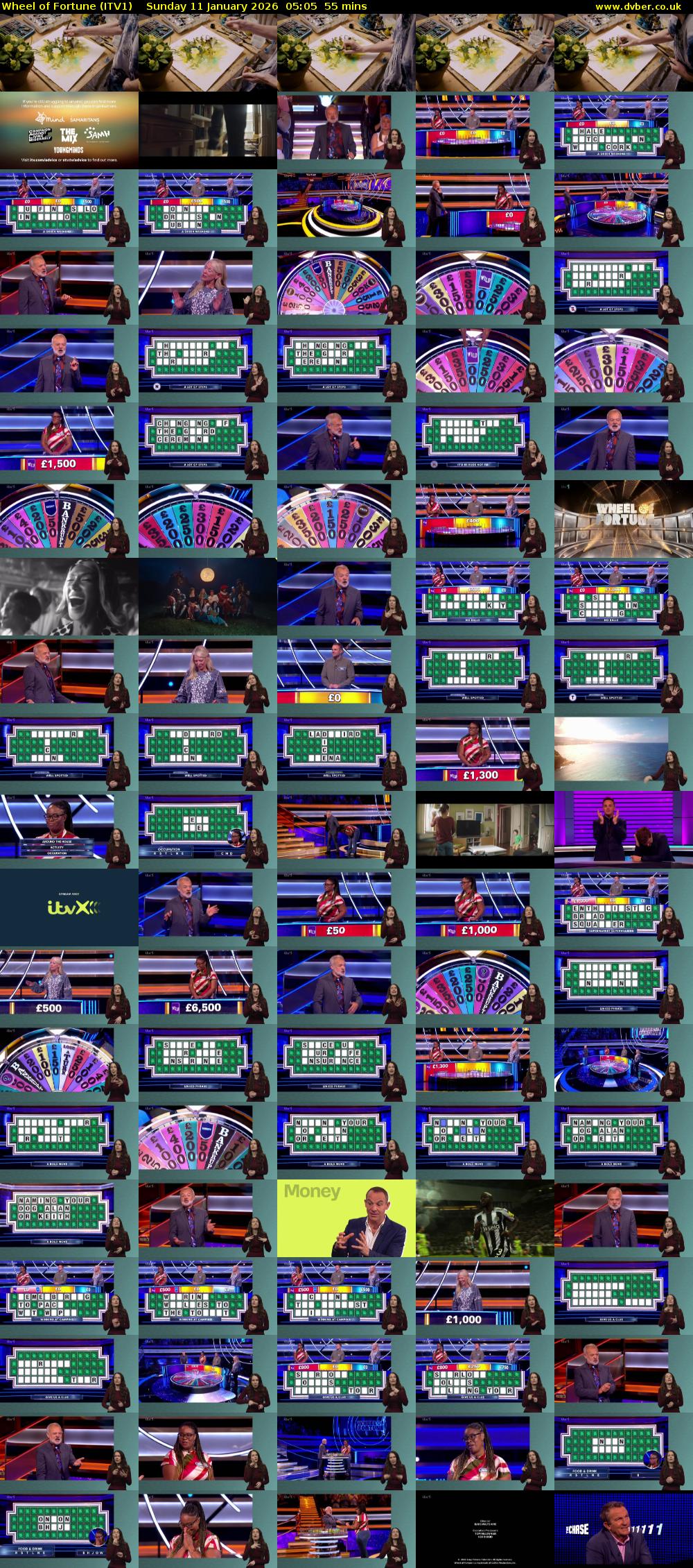 Wheel of Fortune (ITV1) Sunday 11 January 2026 05:05 - 06:00