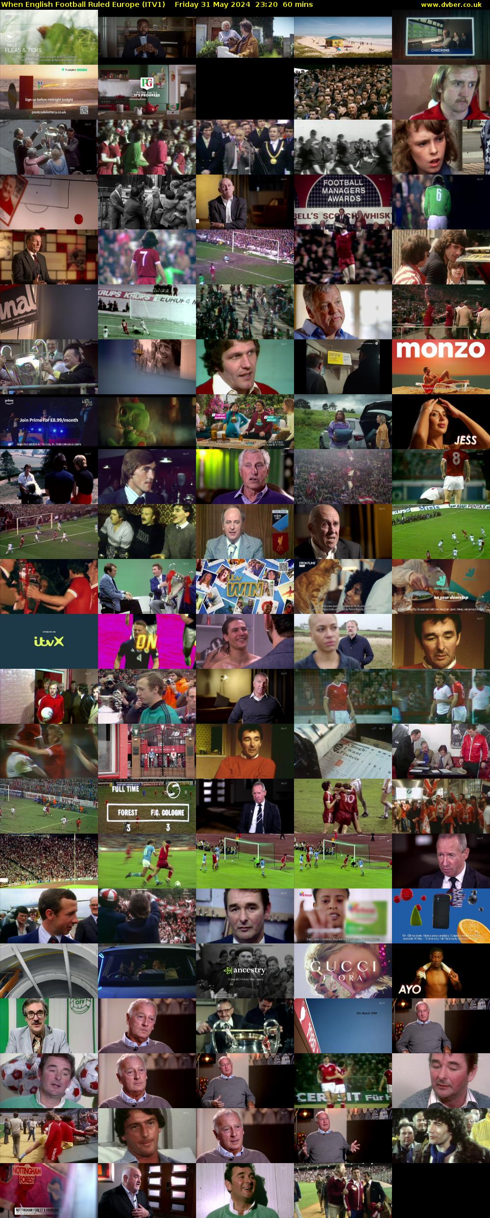 When English Football Ruled Europe (ITV1) Friday 31 May 2024 23:20 - 00:20
