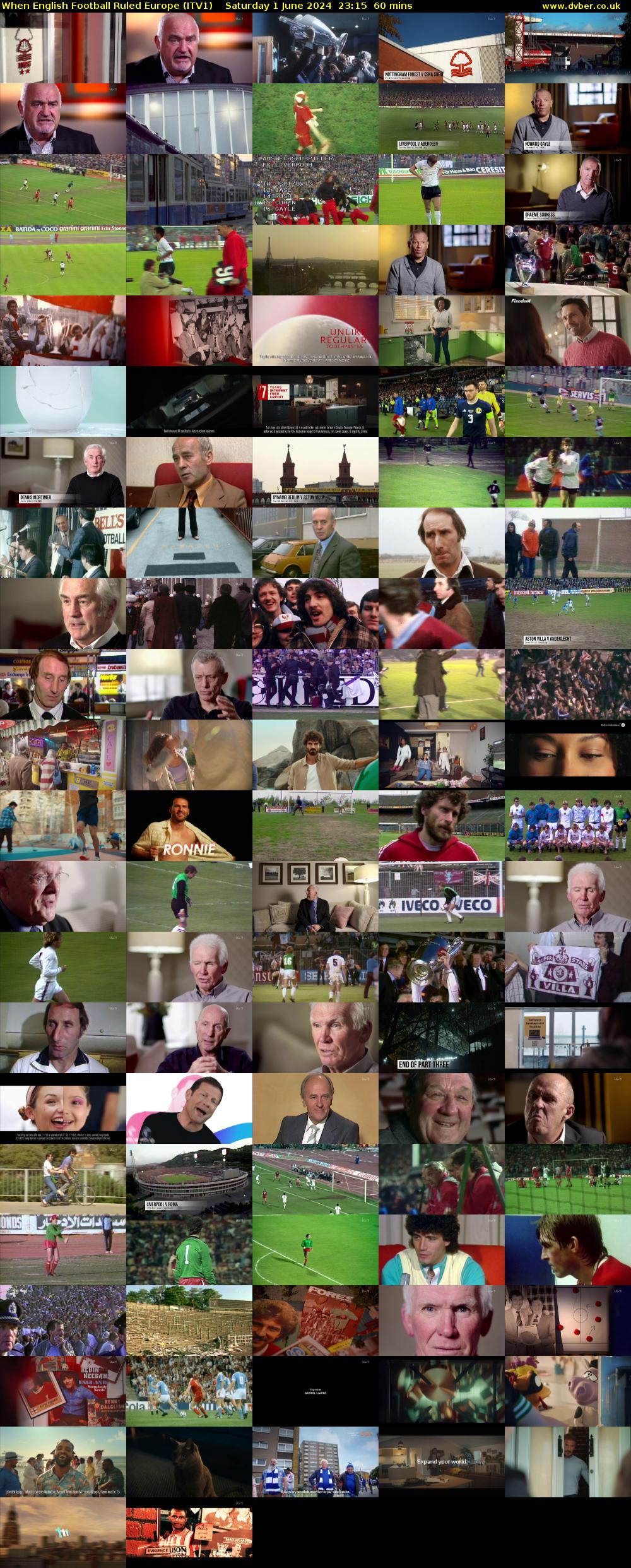 When English Football Ruled Europe (ITV1) Saturday 1 June 2024 23:15 - 00:15