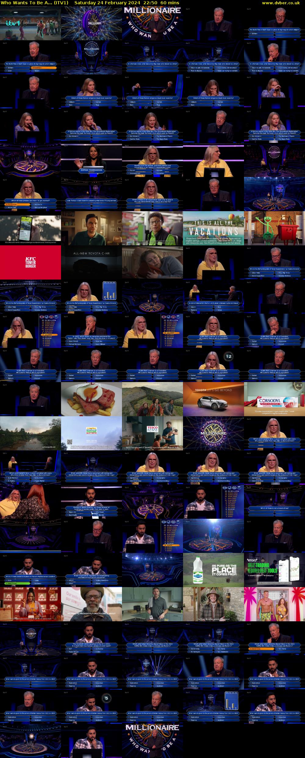 Who Wants To Be A... (ITV1) Saturday 24 February 2024 22:50 - 23:50