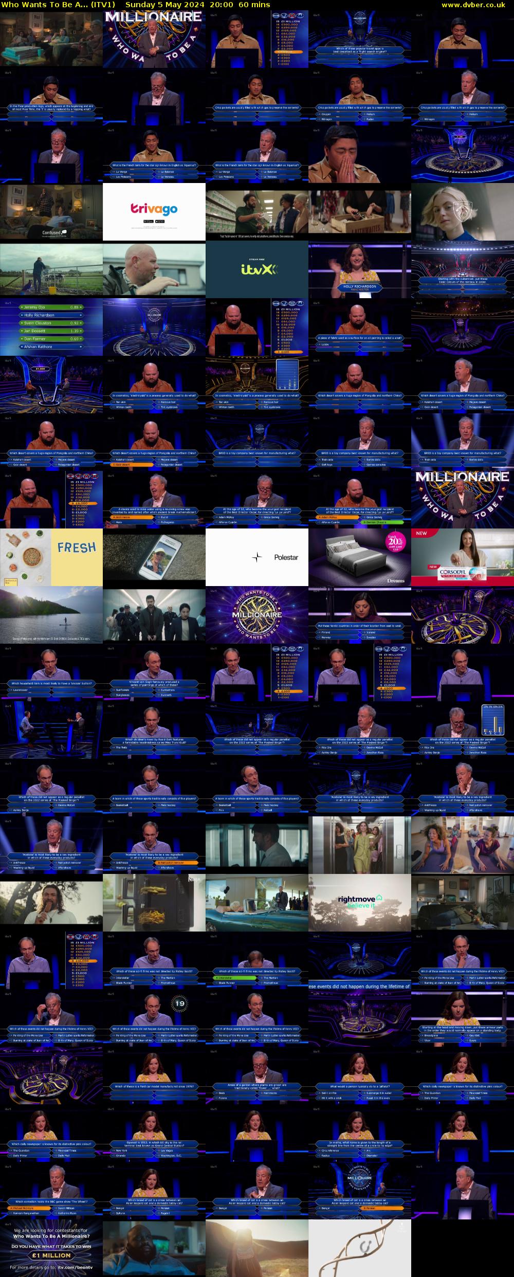 Who Wants To Be A... (ITV1) Sunday 5 May 2024 20:00 - 21:00