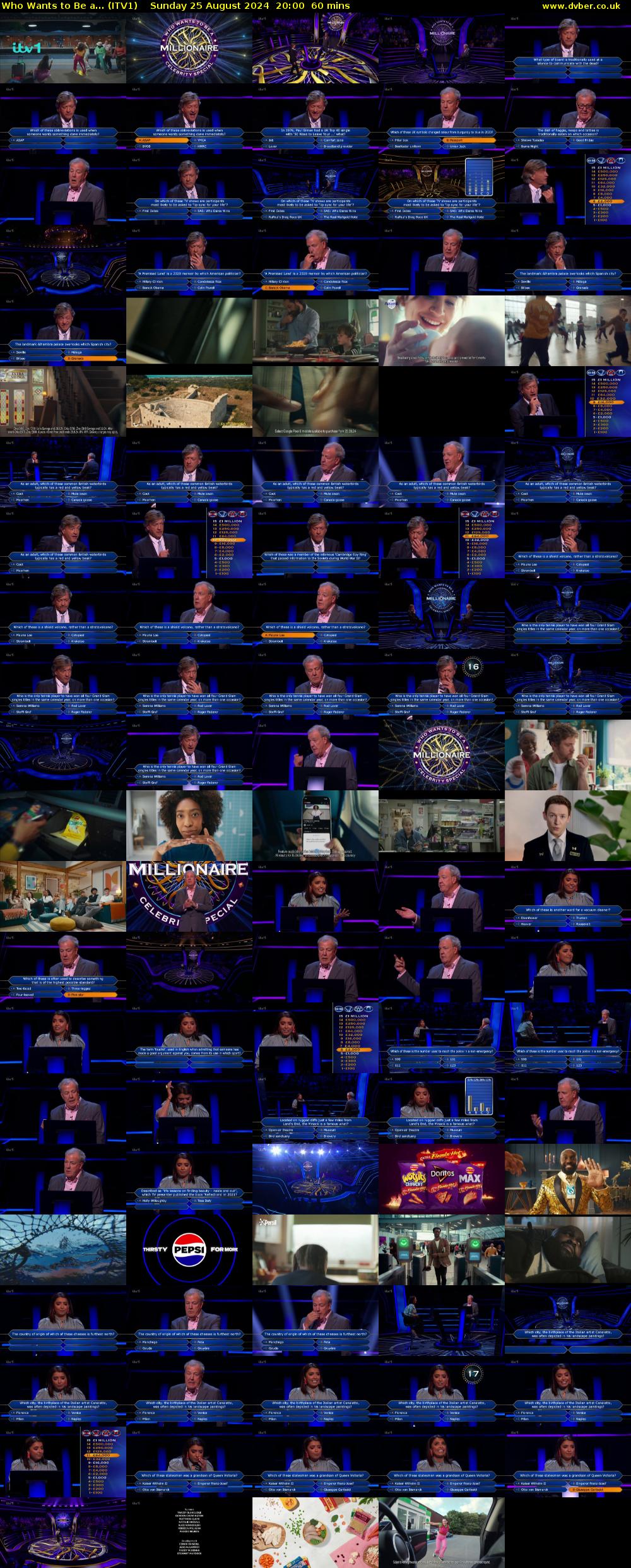 Who Wants To Be A... (ITV1) Sunday 25 August 2024 20:00 - 21:00