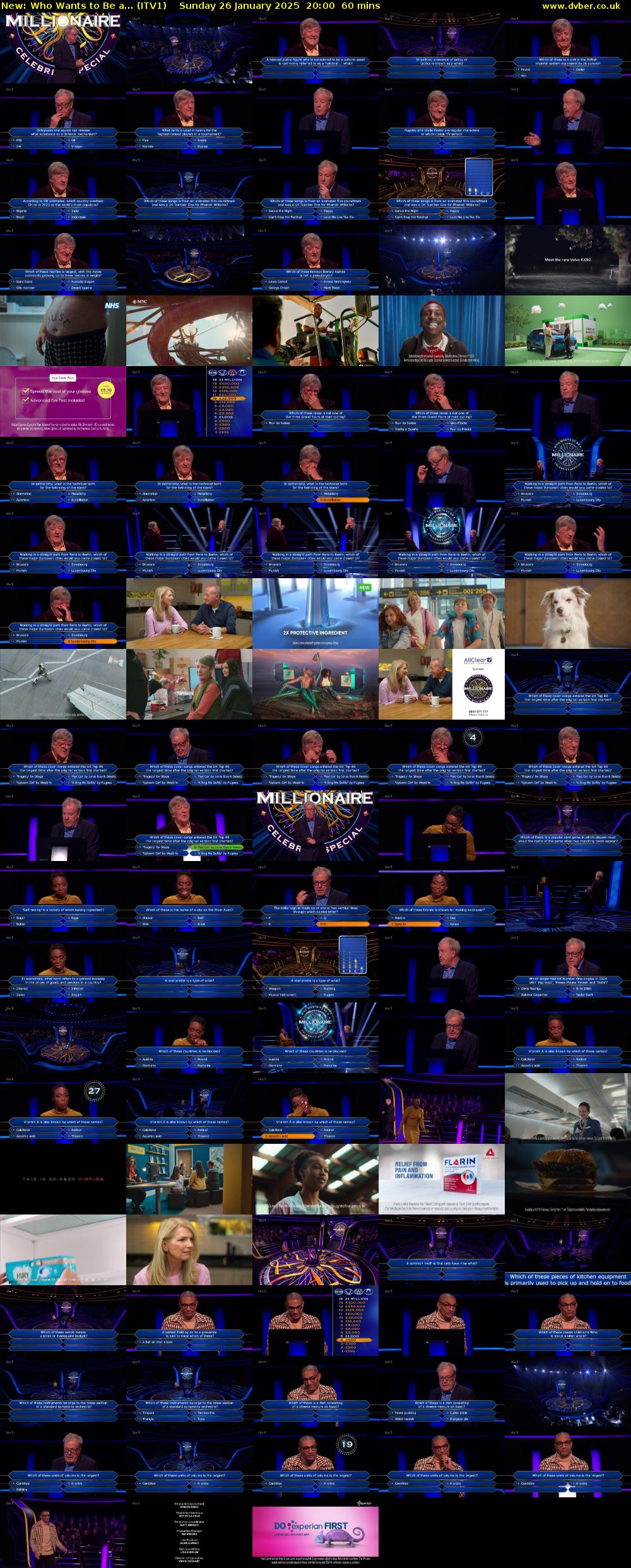 Who Wants To Be A... (ITV1) Sunday 26 January 2025 20:00 - 21:00