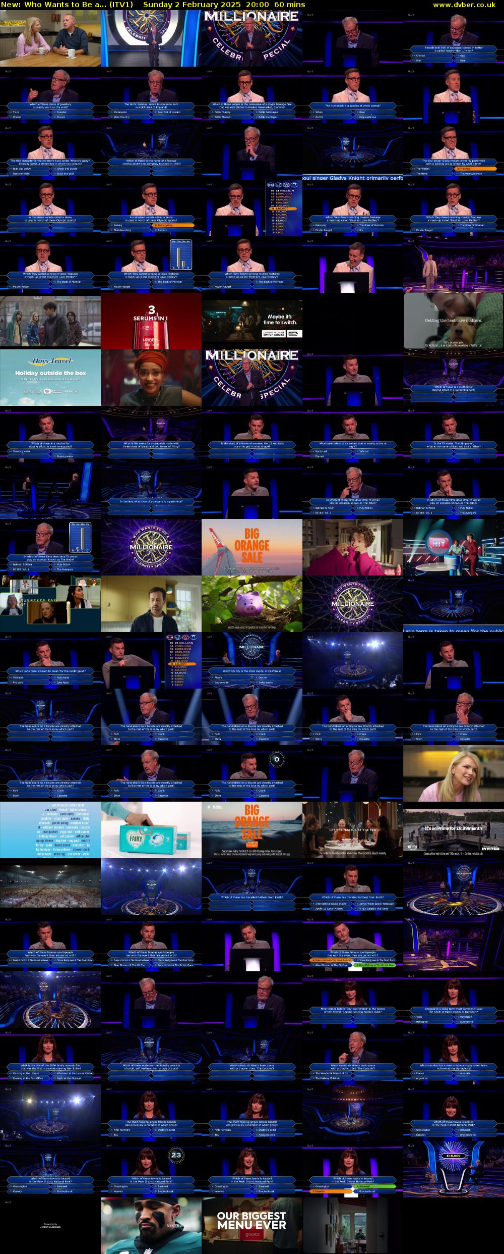 Who Wants To Be A... (ITV1) Sunday 2 February 2025 20:00 - 21:00