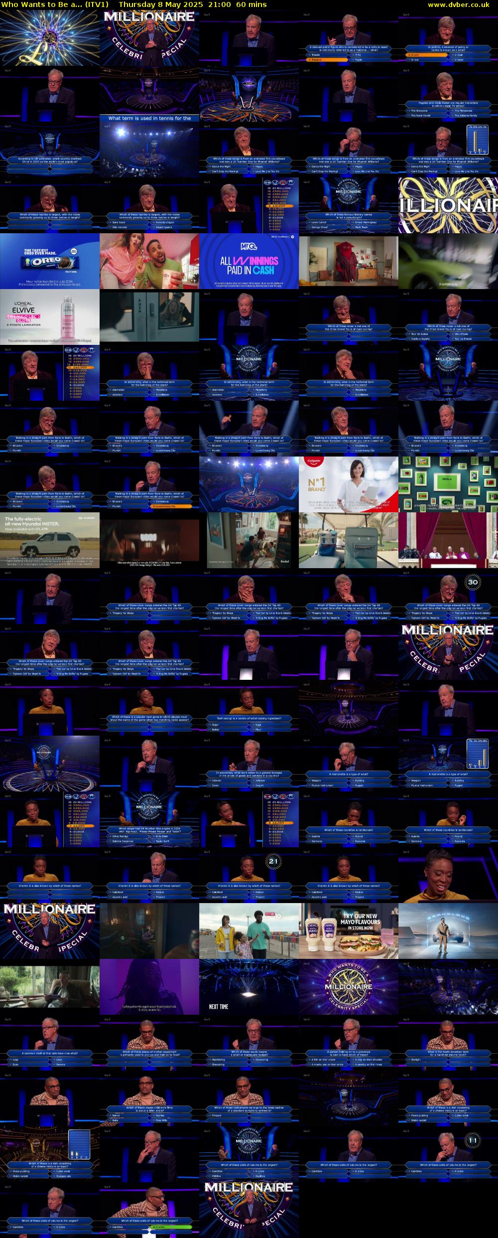 Who Wants To Be A... (ITV1) Thursday 8 May 2025 21:00 - 22:00
