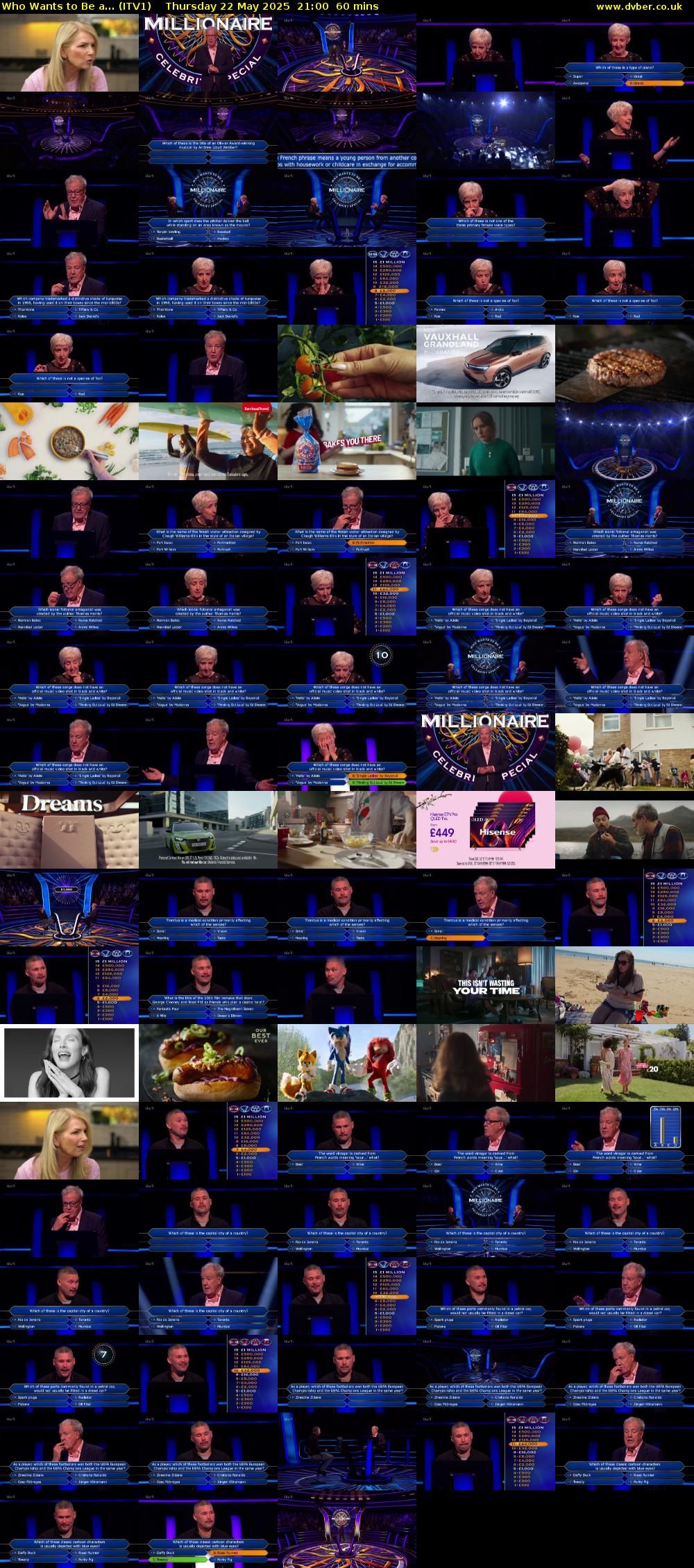 Who Wants To Be A... (ITV1) Thursday 22 May 2025 21:00 - 22:00