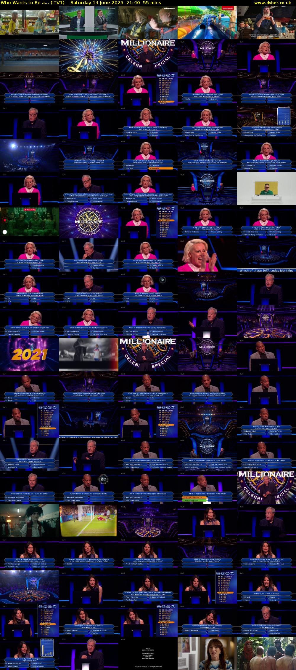 Who Wants To Be A... (ITV1) Saturday 14 June 2025 21:40 - 22:35