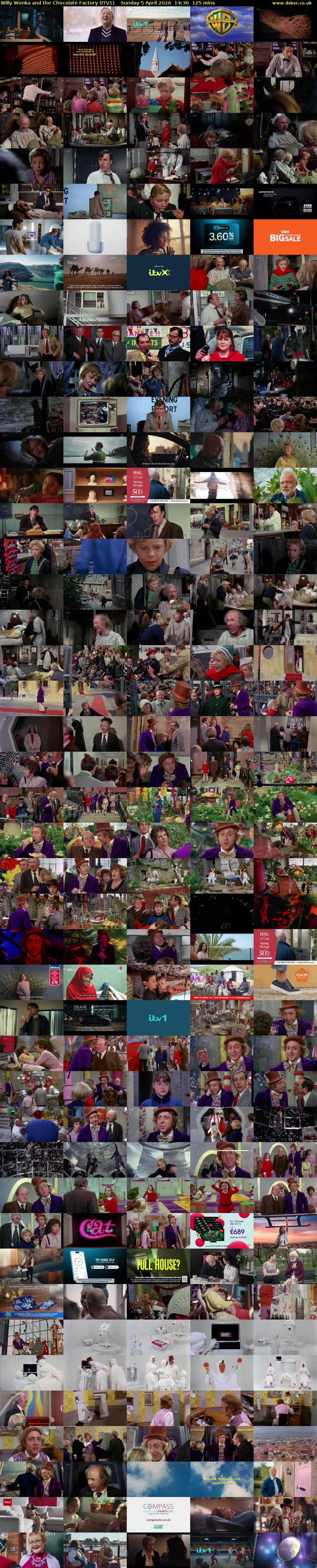Willy Wonka and the Chocolate Factory (ITV1) Sunday 5 April 2026 14:30 - 16:35