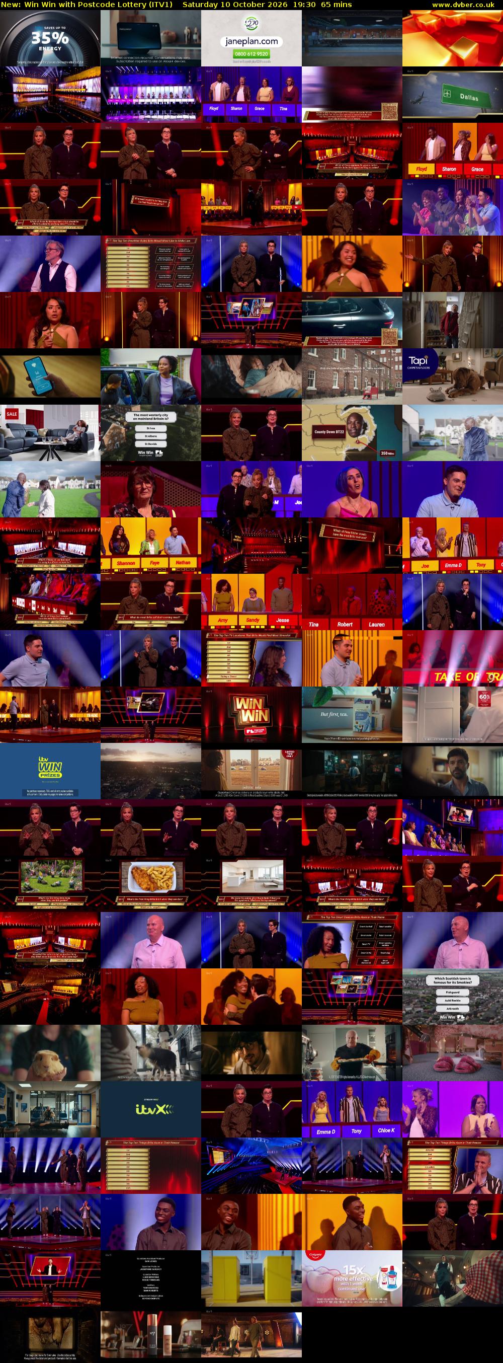 Win Win with Postcode Lottery (ITV1) Saturday 10 October 2026 19:30 - 20:35
