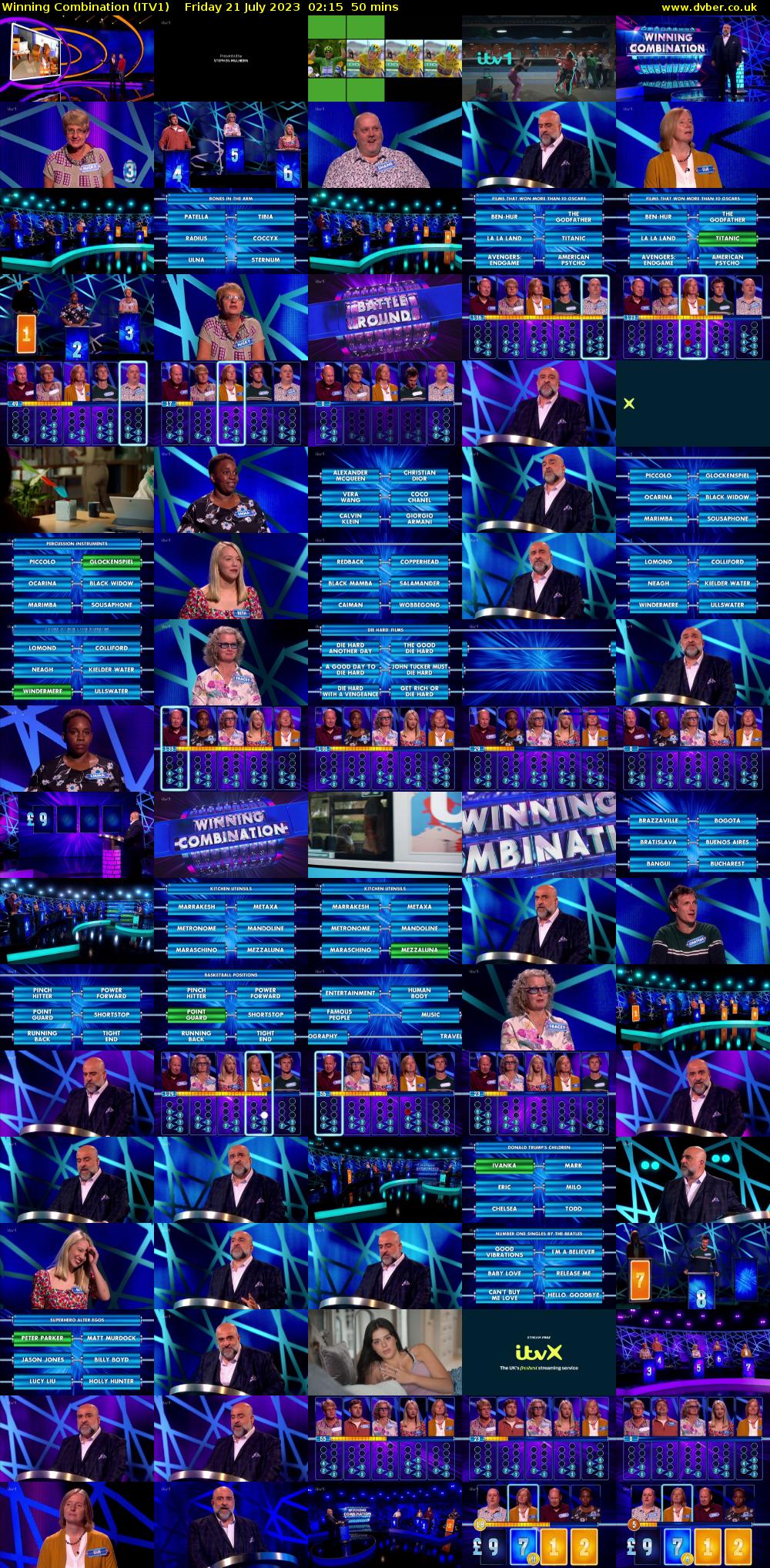 Winning Combination (ITV1) Friday 21 July 2023 02:15 - 03:05