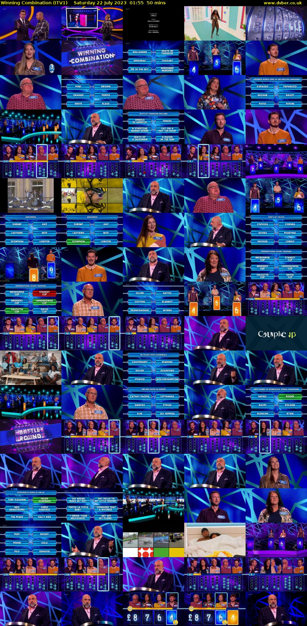Winning Combination (ITV1) Saturday 22 July 2023 01:55 - 02:45