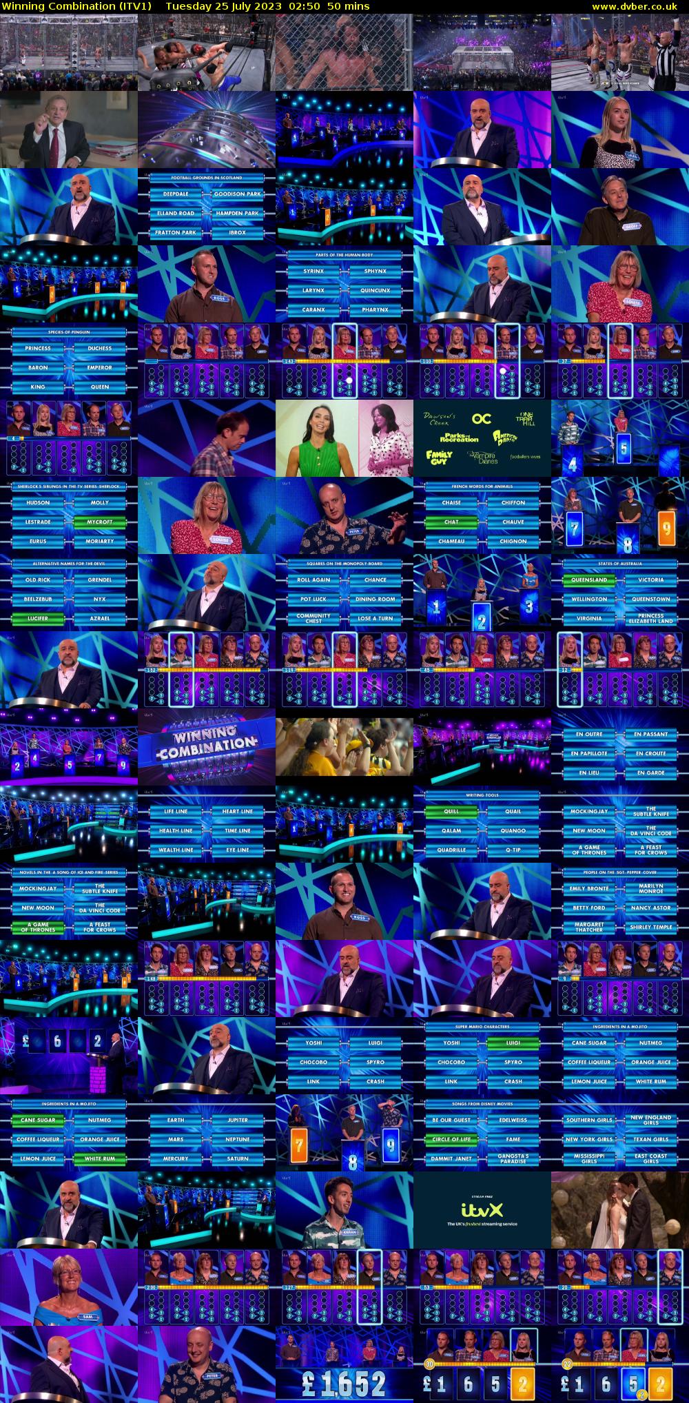 Winning Combination (ITV1) Tuesday 25 July 2023 02:50 - 03:40