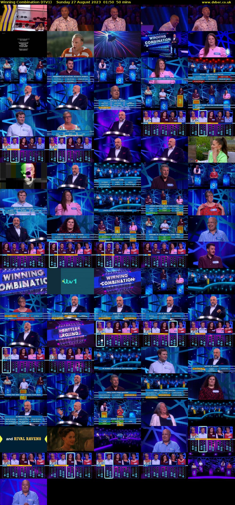 Winning Combination (ITV1) Sunday 27 August 2023 01:50 - 02:40