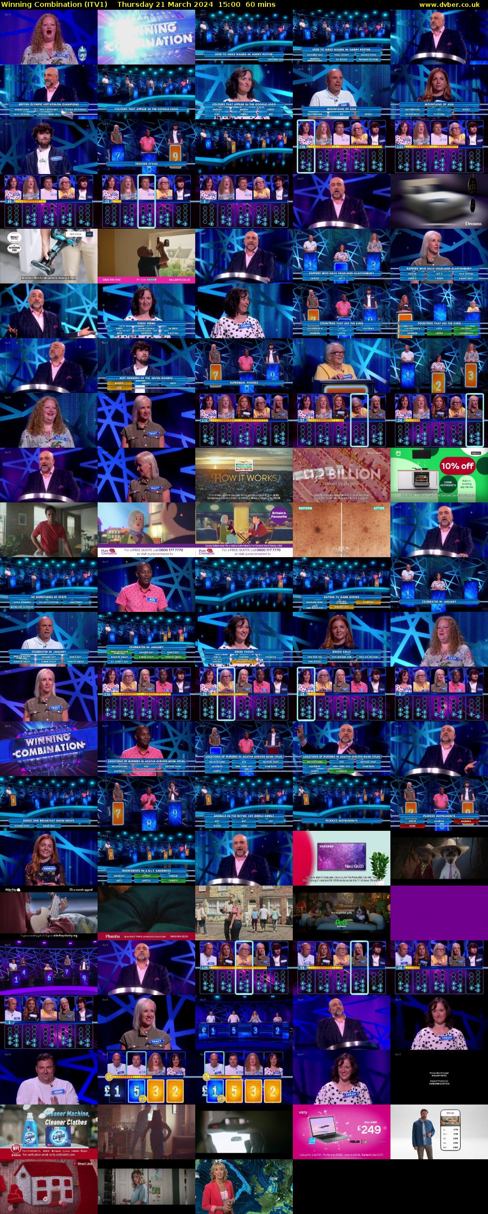 Winning Combination (ITV1) Thursday 21 March 2024 15:00 - 16:00