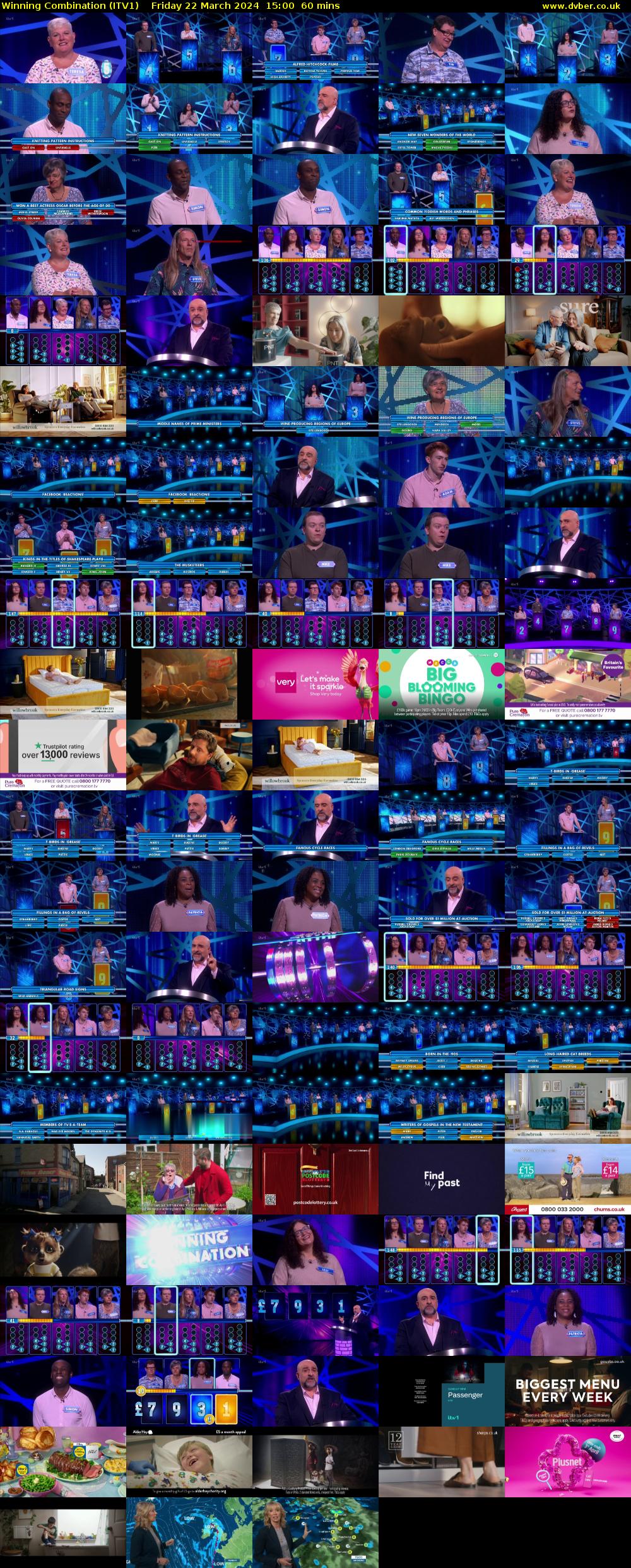 Winning Combination (ITV1) Friday 22 March 2024 15:00 - 16:00