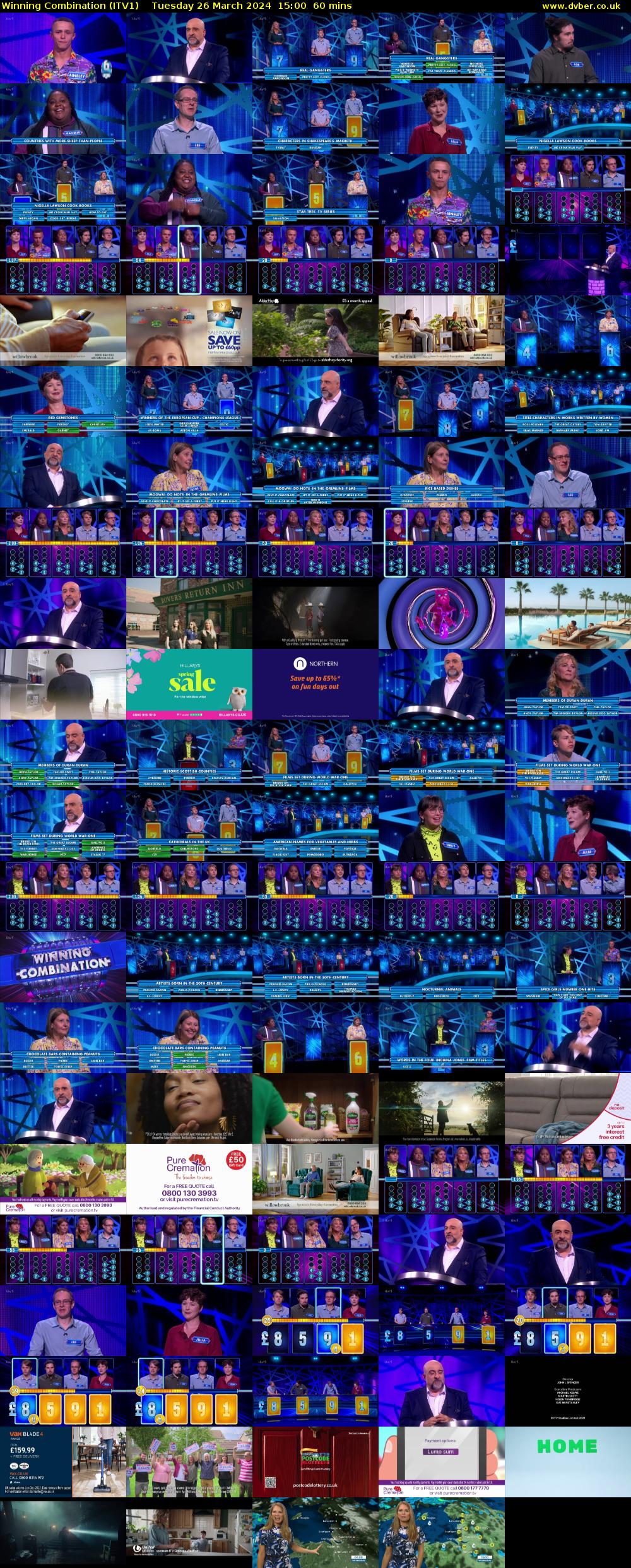 Winning Combination (ITV1) Tuesday 26 March 2024 15:00 - 16:00