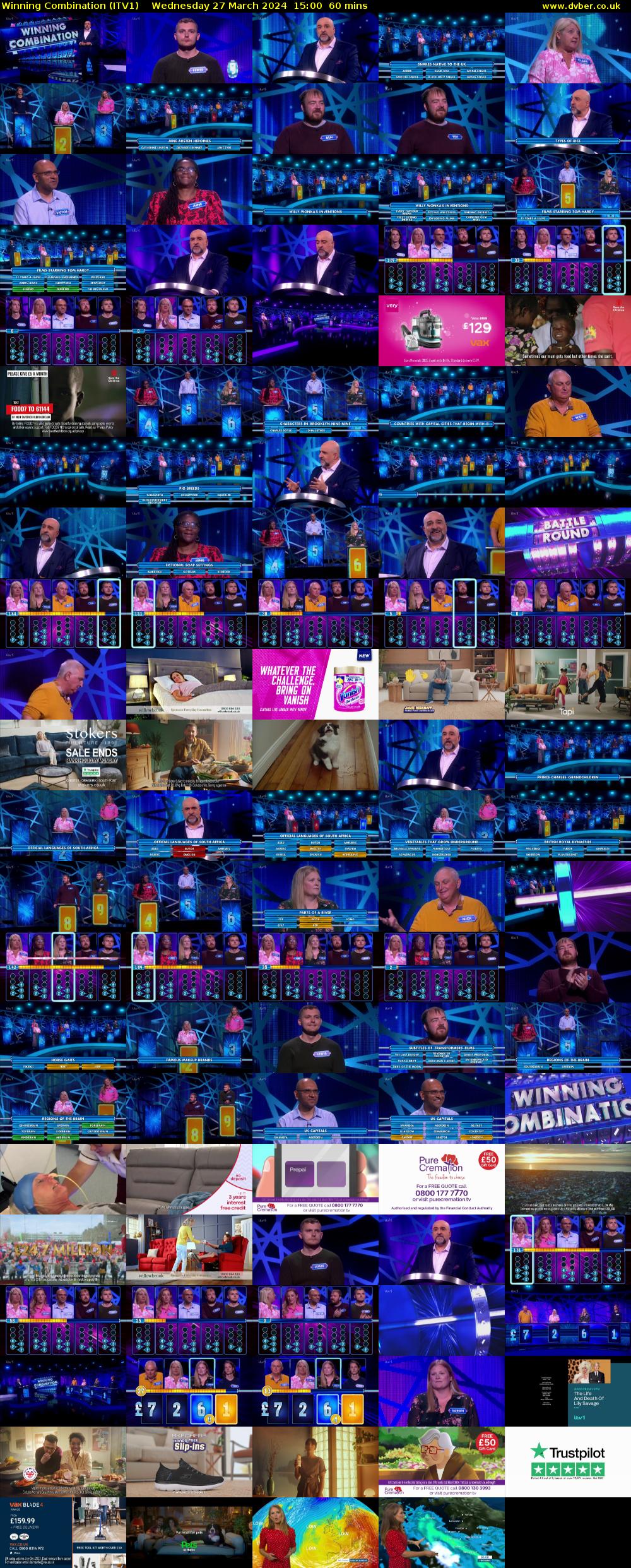 Winning Combination (ITV1) Wednesday 27 March 2024 15:00 - 16:00