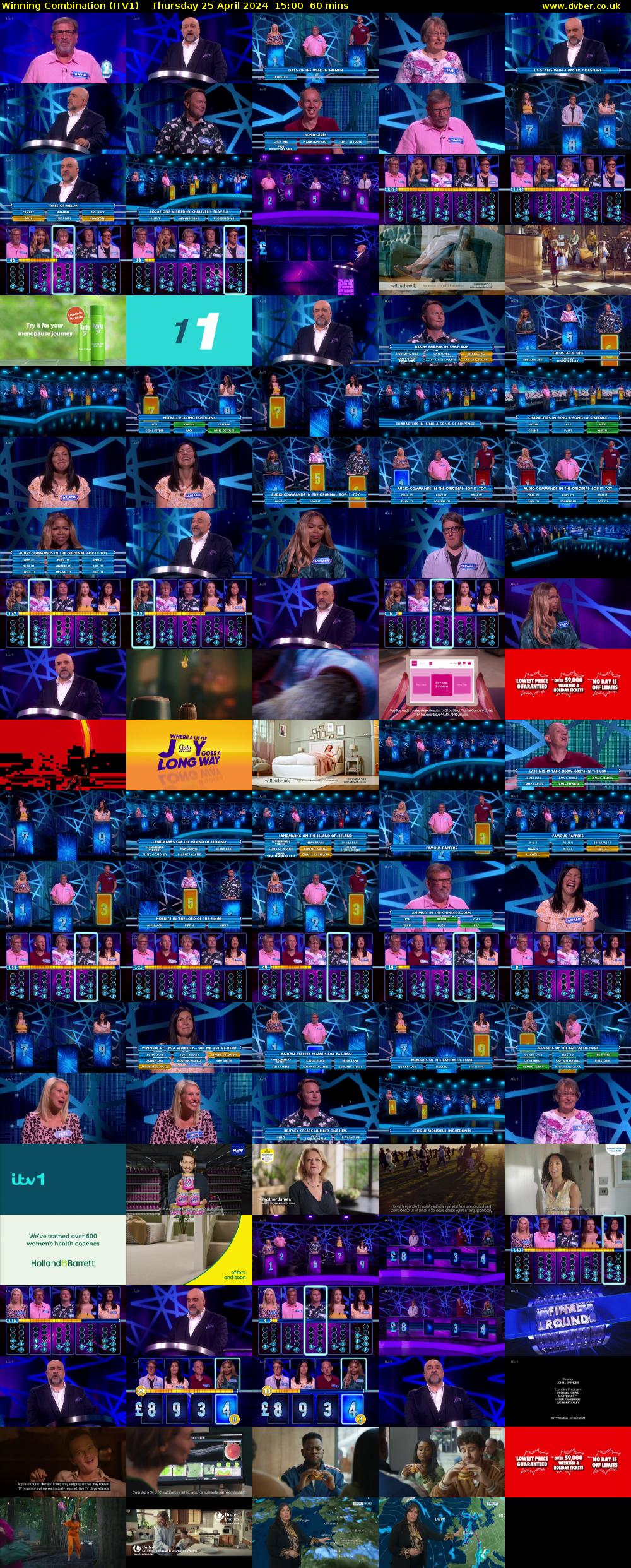 Winning Combination (ITV1) Thursday 25 April 2024 15:00 - 16:00