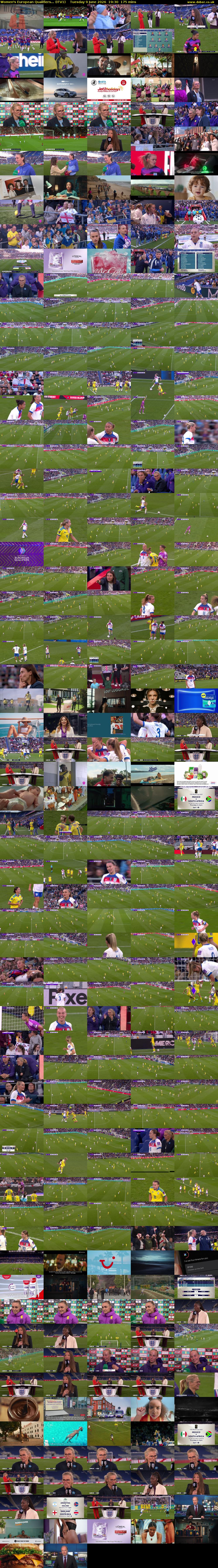 Women's European Qualifiers... (ITV1) Tuesday 9 June 2026 19:30 - 22:25