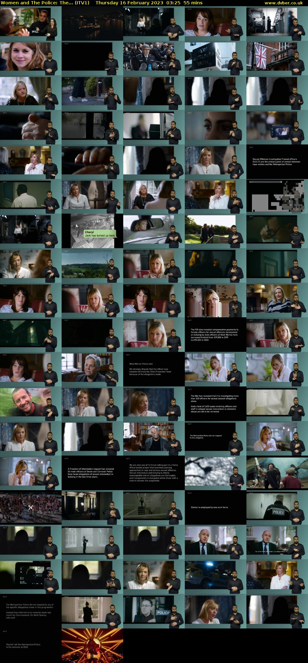 Women and The Police: The... (ITV1) Thursday 16 February 2023 03:25 - 04:20