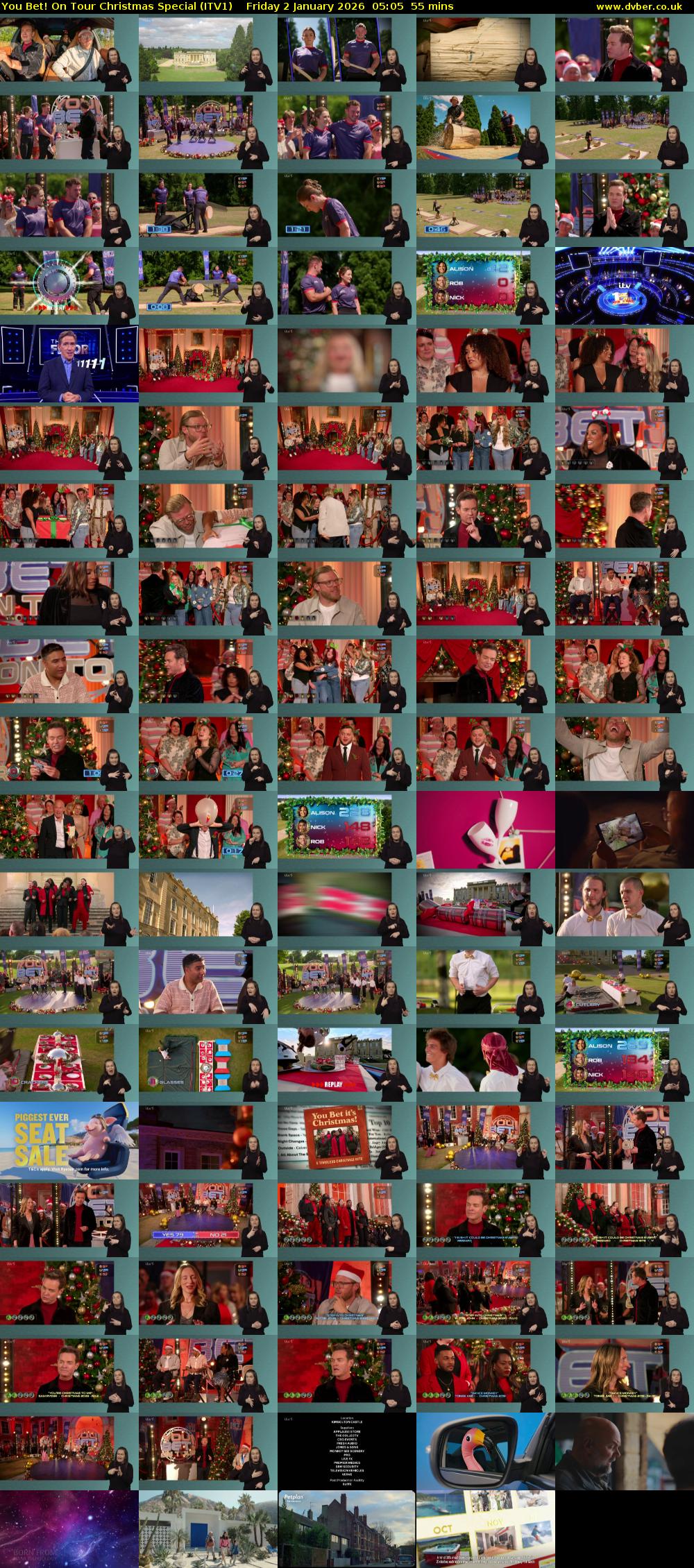 You Bet! On Tour Christmas Special (ITV1) Friday 2 January 2026 05:05 - 06:00