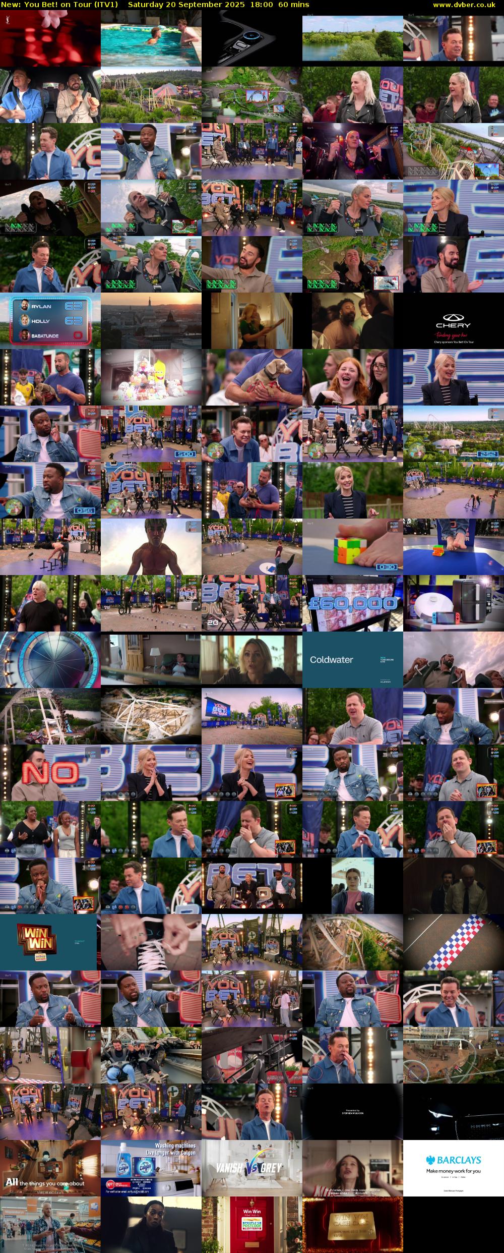 You Bet! on Tour (ITV1) Saturday 20 September 2025 18:00 - 19:00