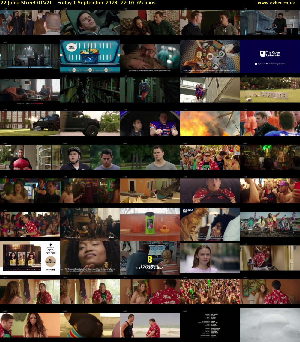 22 Jump Street (ITV2) Friday 1 September 2023 22:10 - 23:15