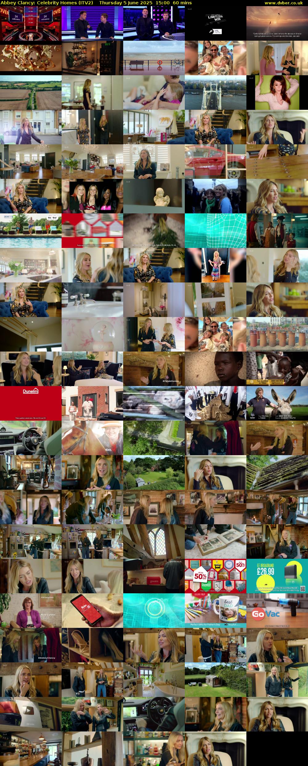 Abbey Clancy: Celebrity Homes (ITV2) Thursday 5 June 2025 15:00 - 16:00