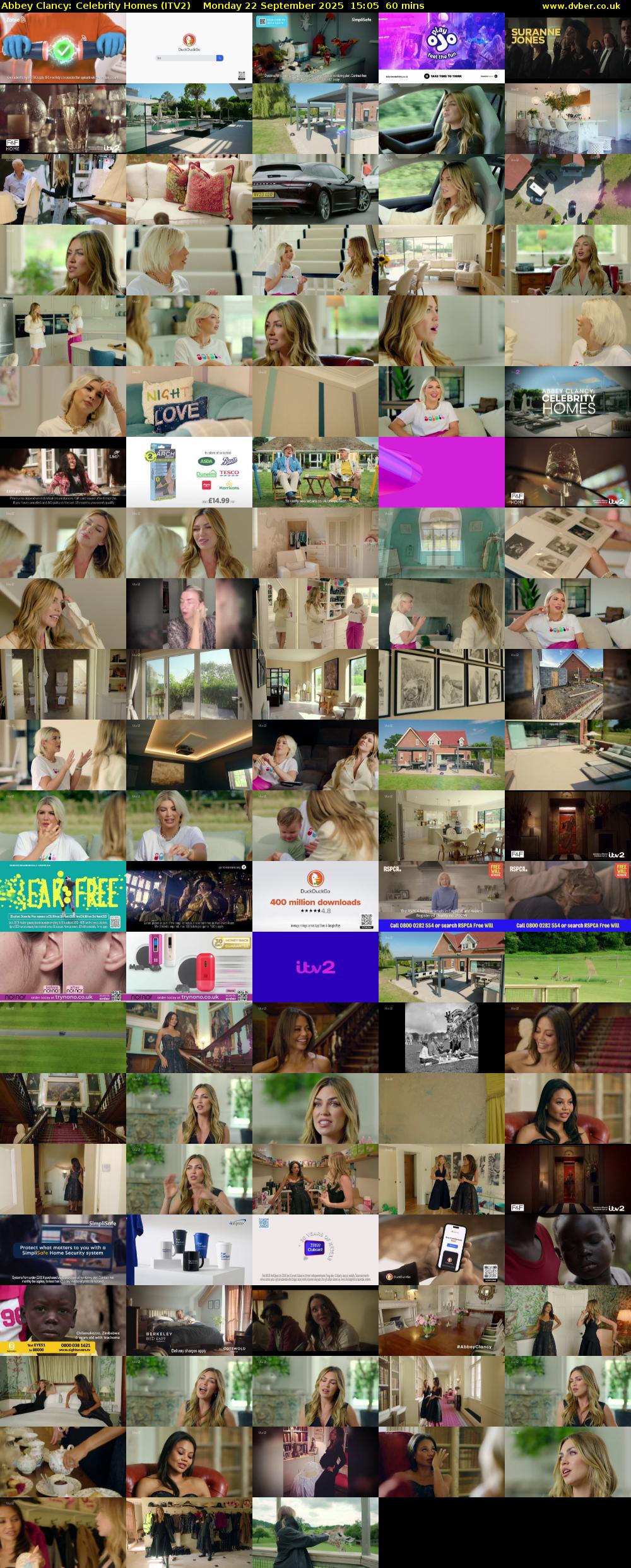 Abbey Clancy: Celebrity Homes (ITV2) Monday 22 September 2025 15:05 - 16:05