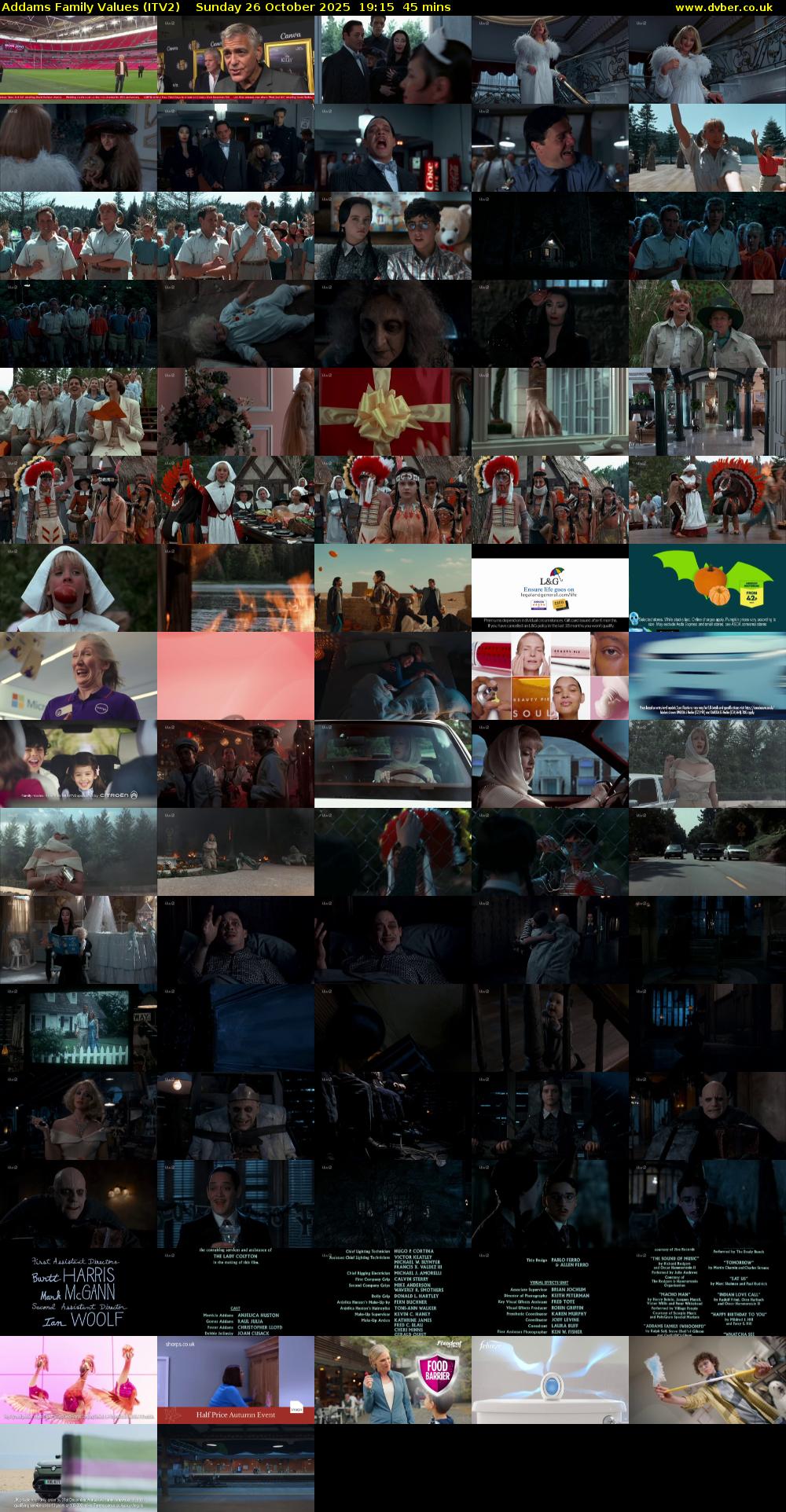 Addams Family Values (ITV2) Sunday 26 October 2025 19:15 - 20:00