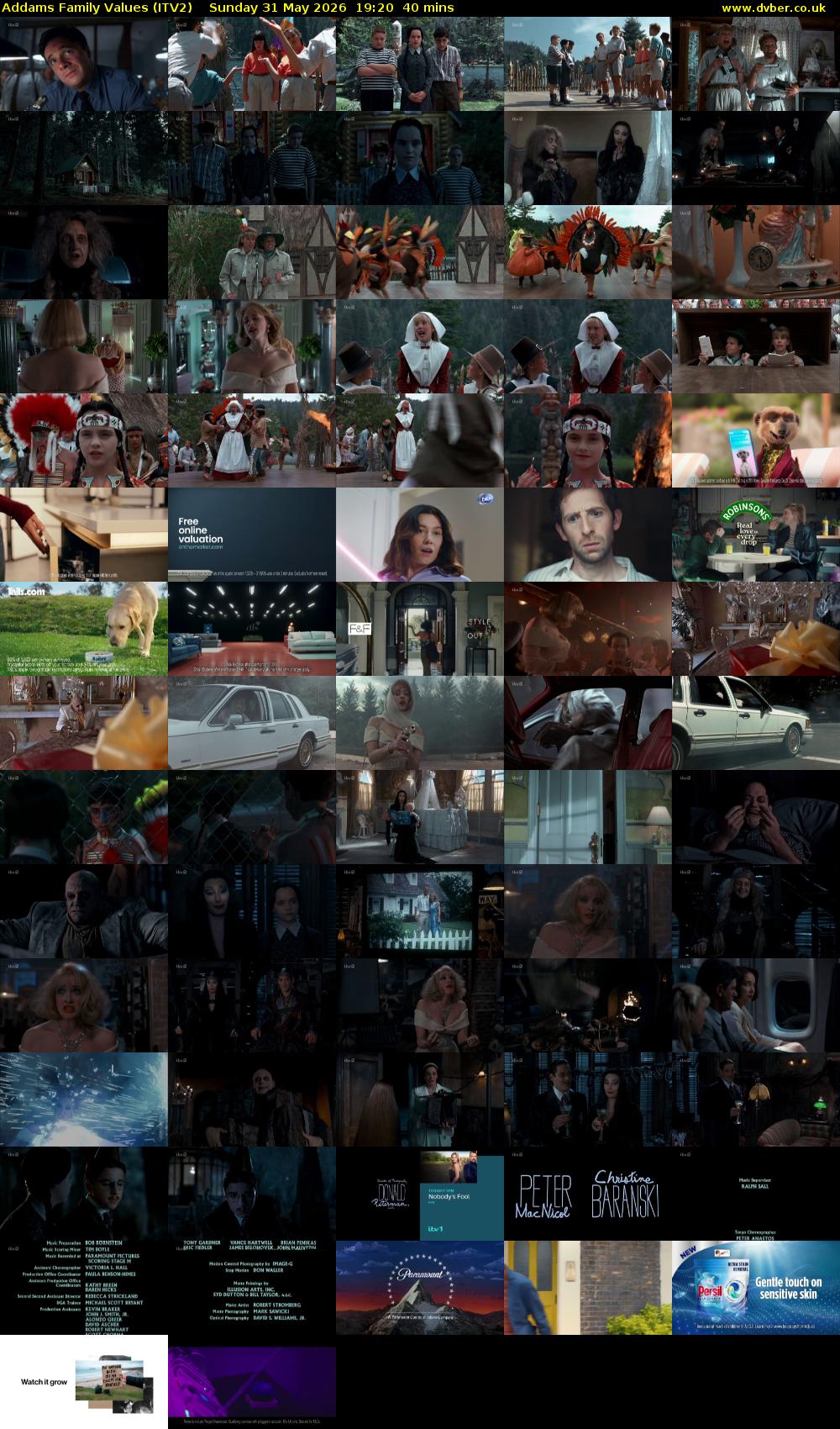 Addams Family Values (ITV2) Sunday 31 May 2026 19:20 - 20:00