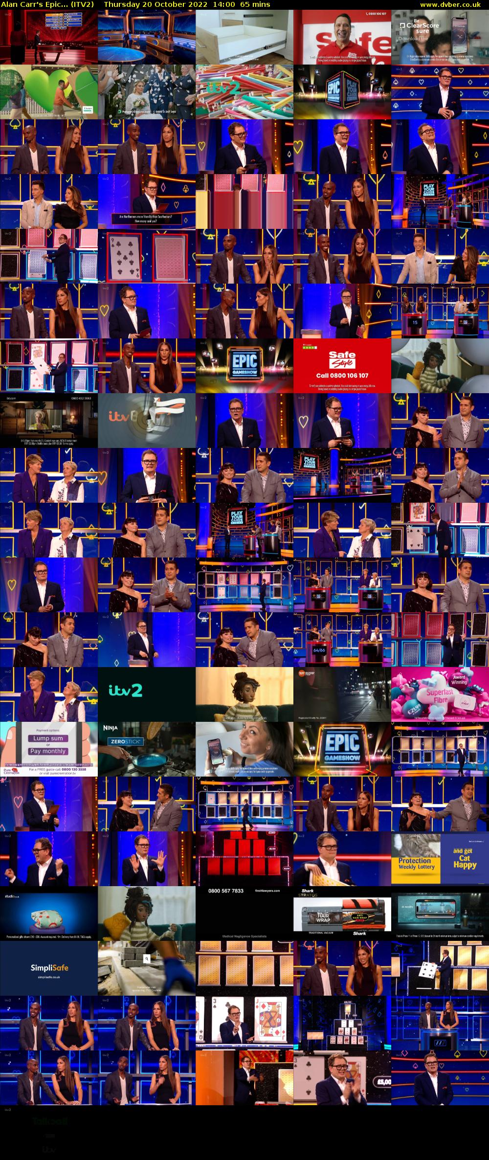 Alan Carr's Epic... (ITV2) Thursday 20 October 2022 14:00 - 15:05