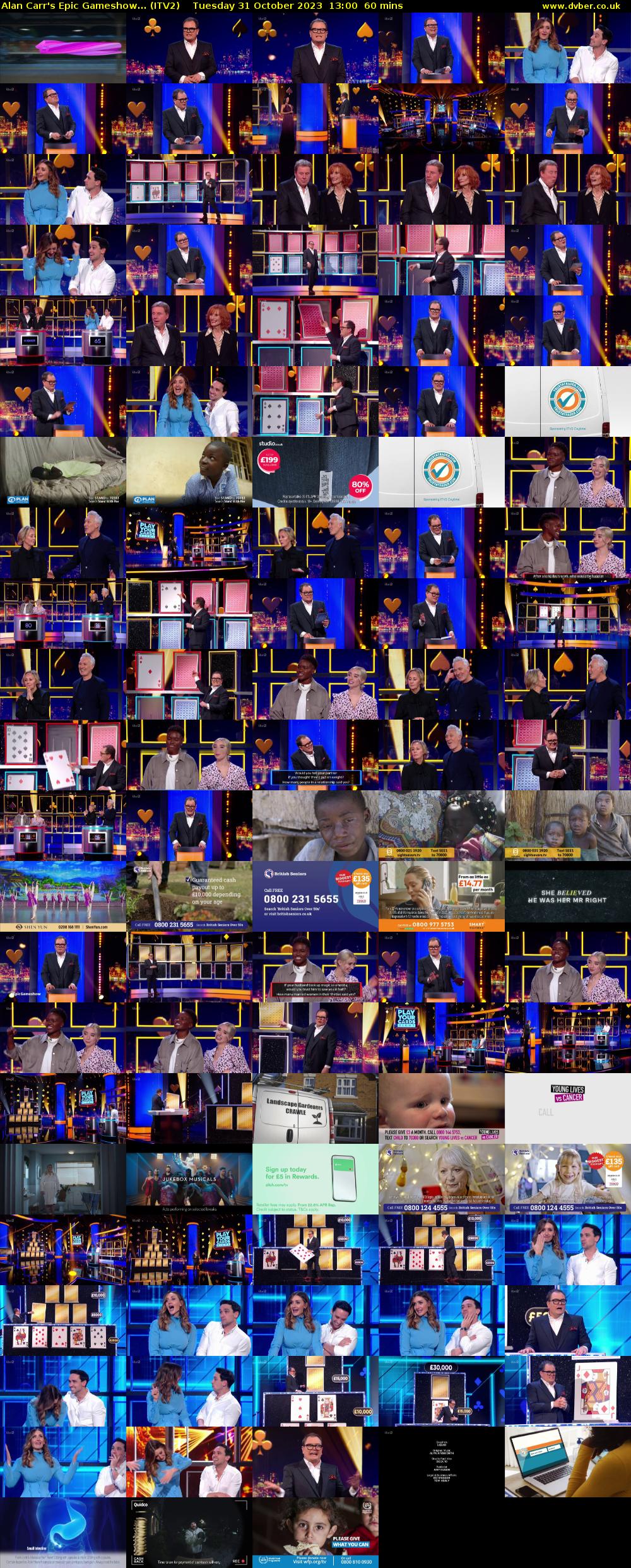 Alan Carr's Epic Gameshow... (ITV2) Tuesday 31 October 2023 13:00 - 14:00