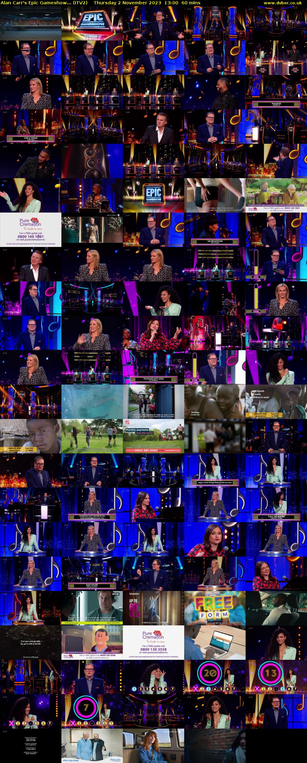 Alan Carr's Epic Gameshow... (ITV2) Thursday 2 November 2023 13:00 - 14:00