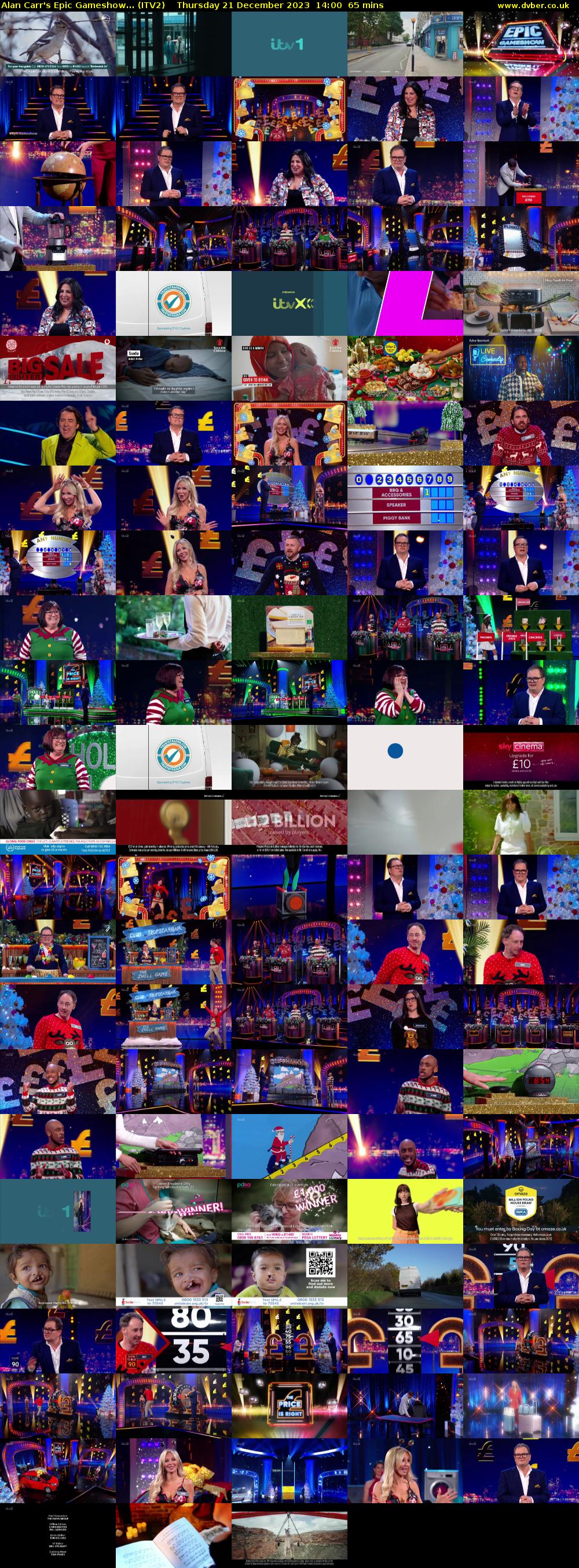 Alan Carr's Epic Gameshow... (ITV2) Thursday 21 December 2023 14:00 - 15:05