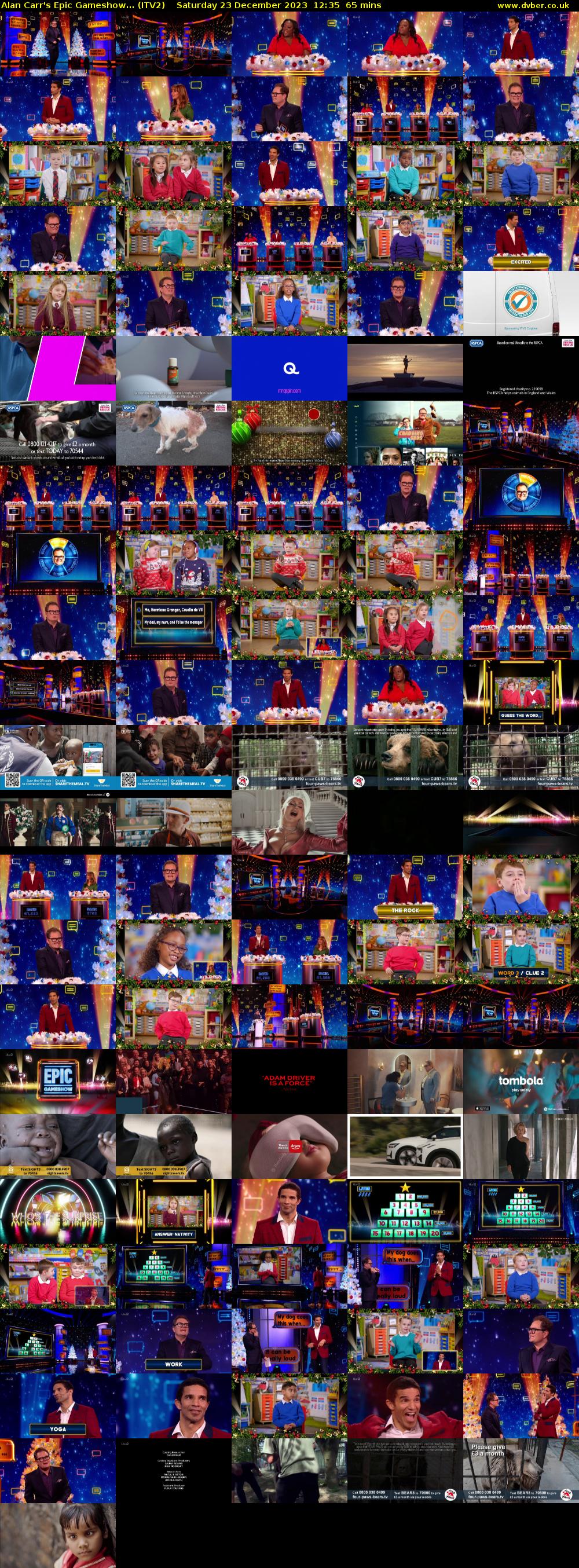Alan Carr's Epic Gameshow... (ITV2) Saturday 23 December 2023 12:35 - 13:40